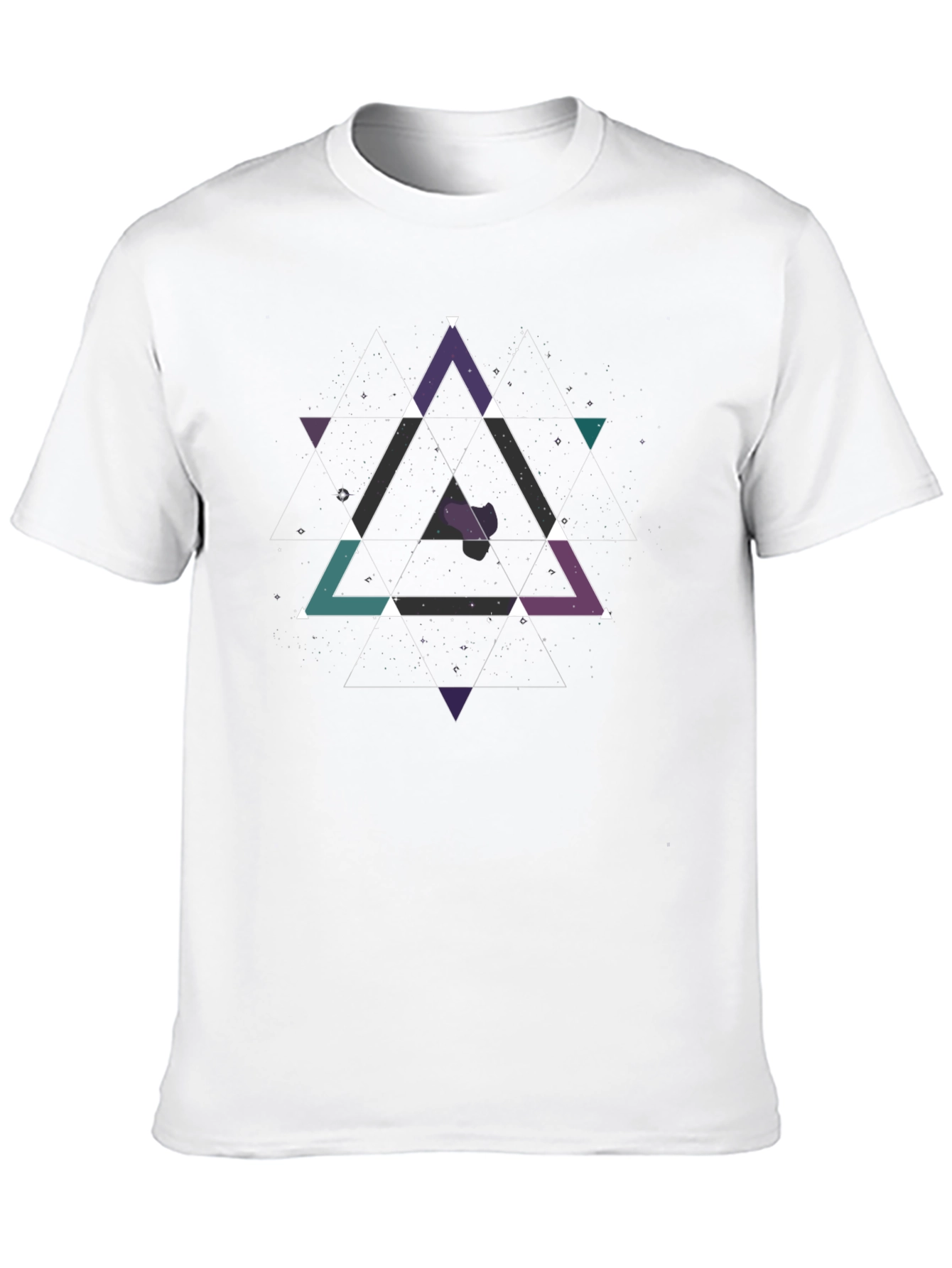 Geometric Galaxy Triangle T-Shirt