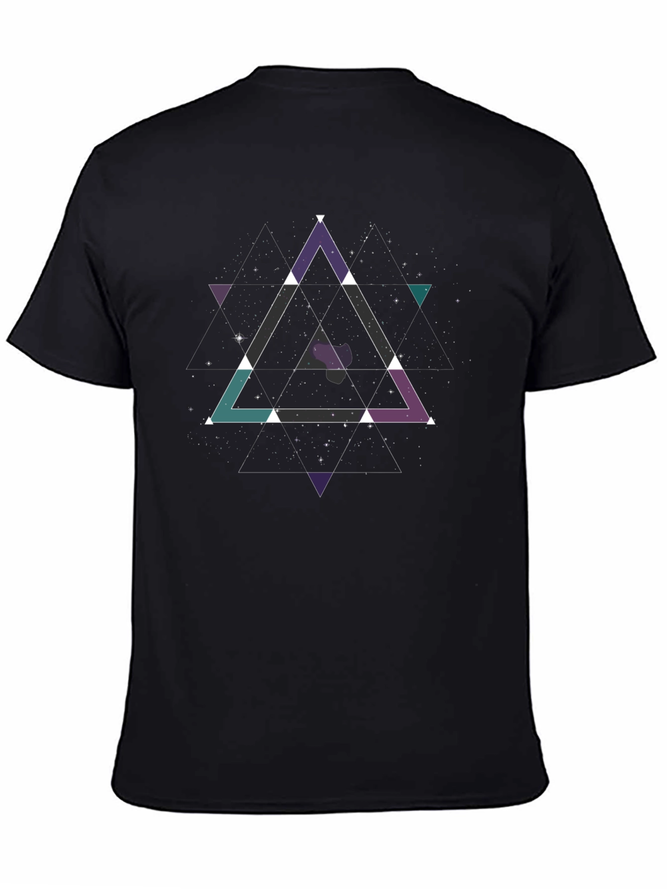 Geometric Galaxy Triangle T-Shirt