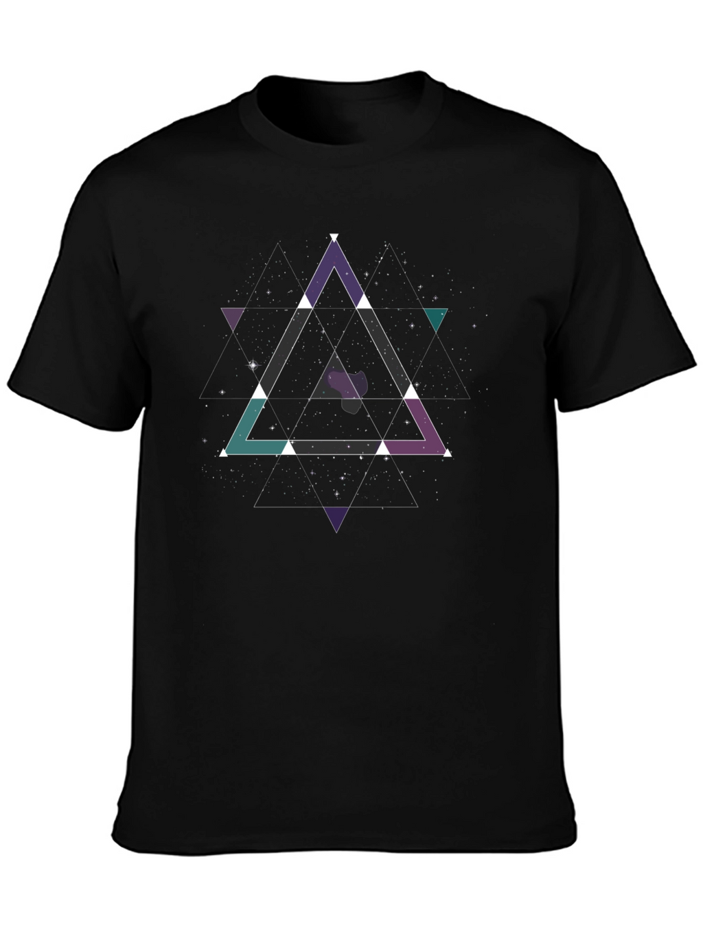 Geometric Galaxy Triangle T-Shirt