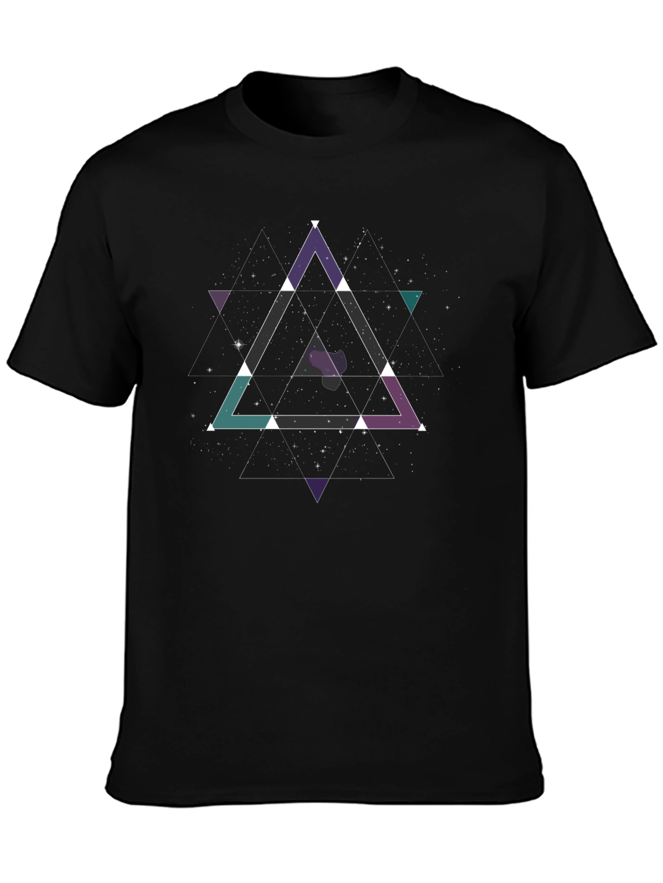 Geometric Galaxy Triangle T-Shirt