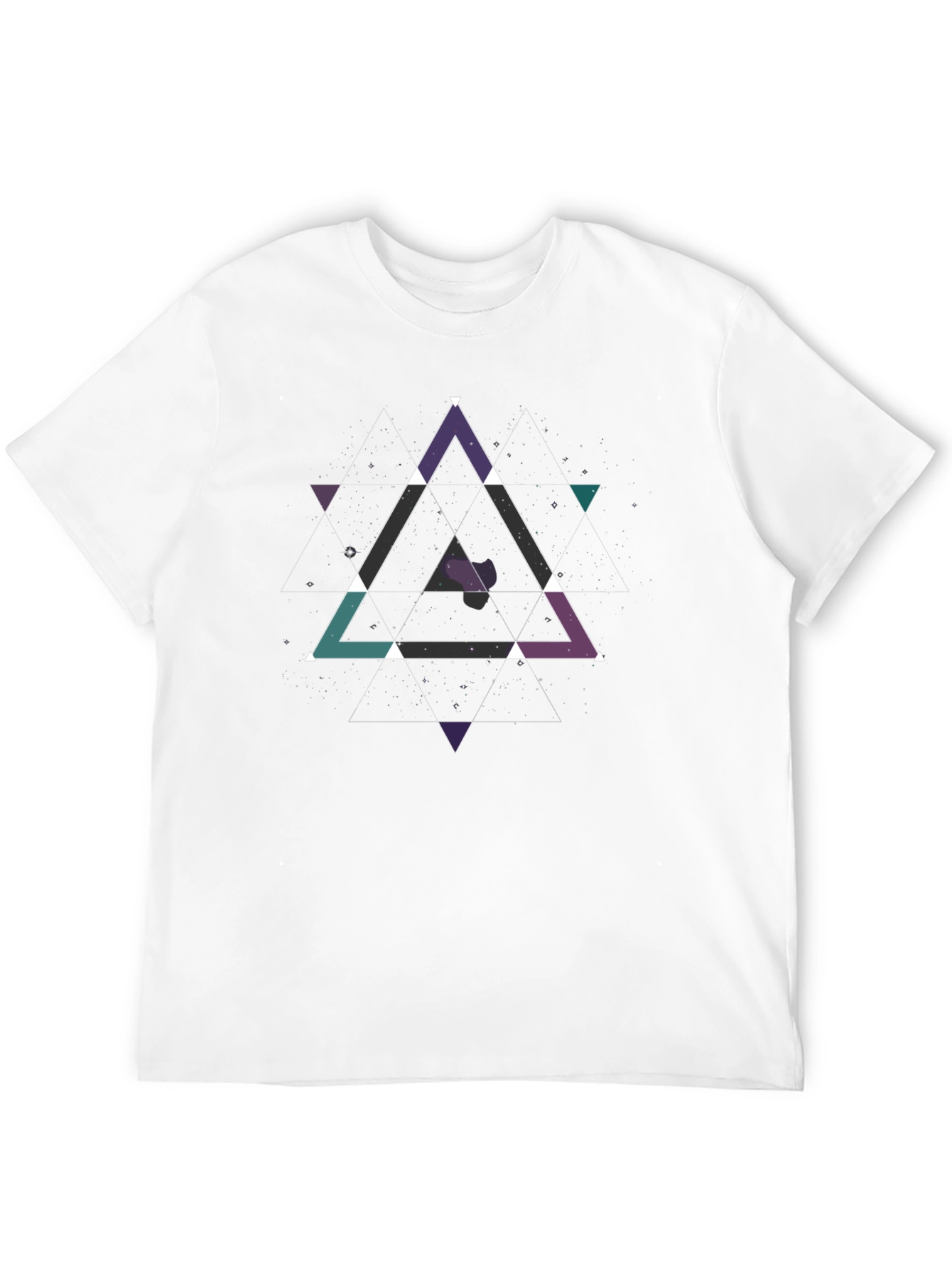 Geometric Galaxy Triangle T-Shirt