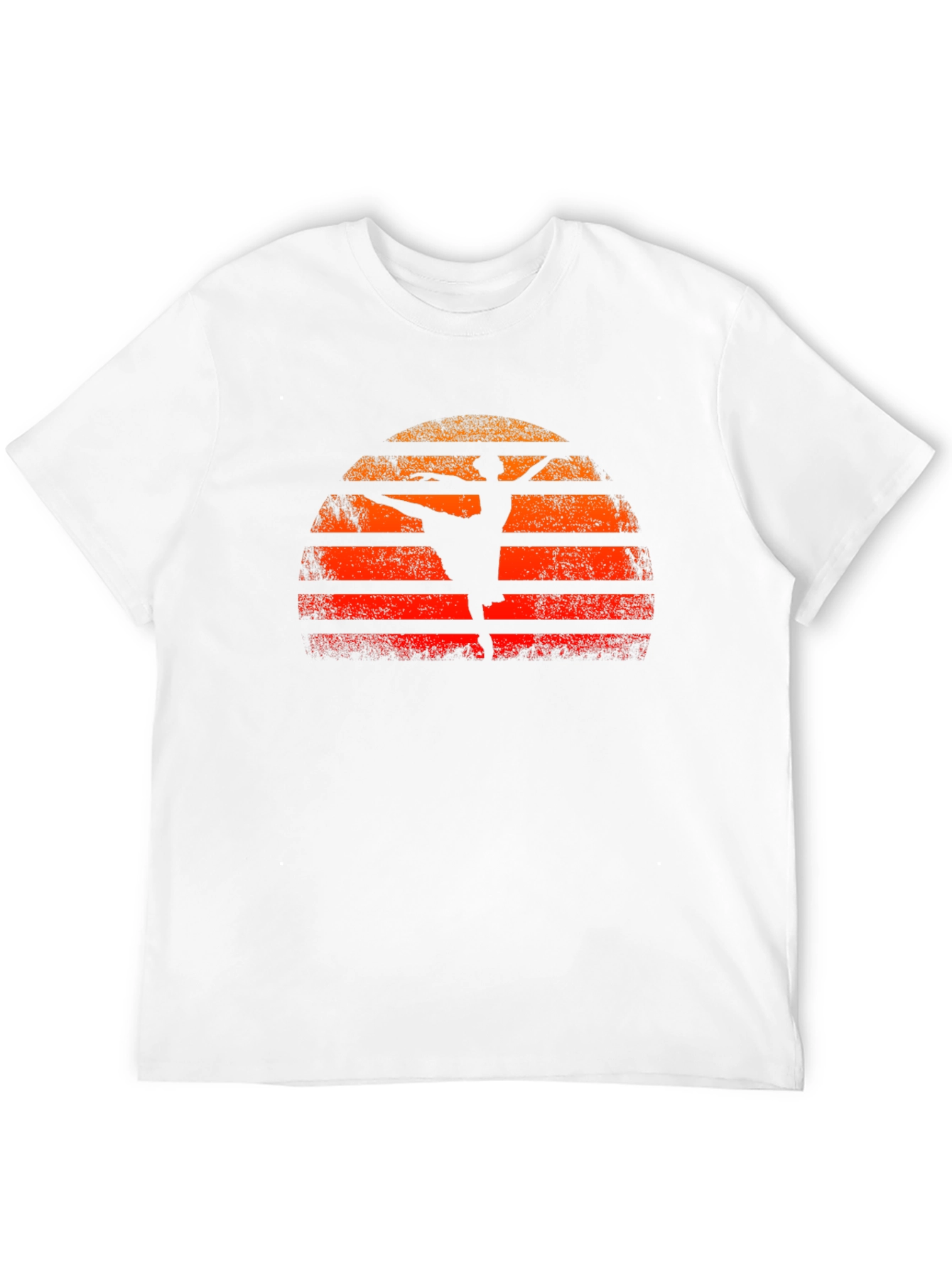 Sunset Ballerina Graphic Tee - Retro Style