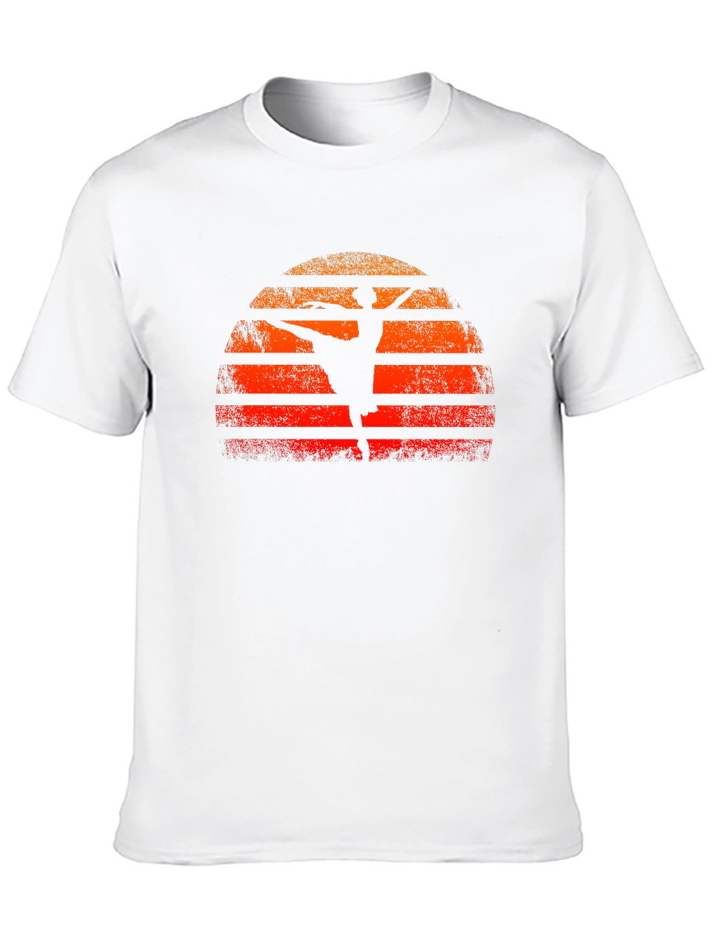 Sunset Ballerina Graphic Tee - Retro Style