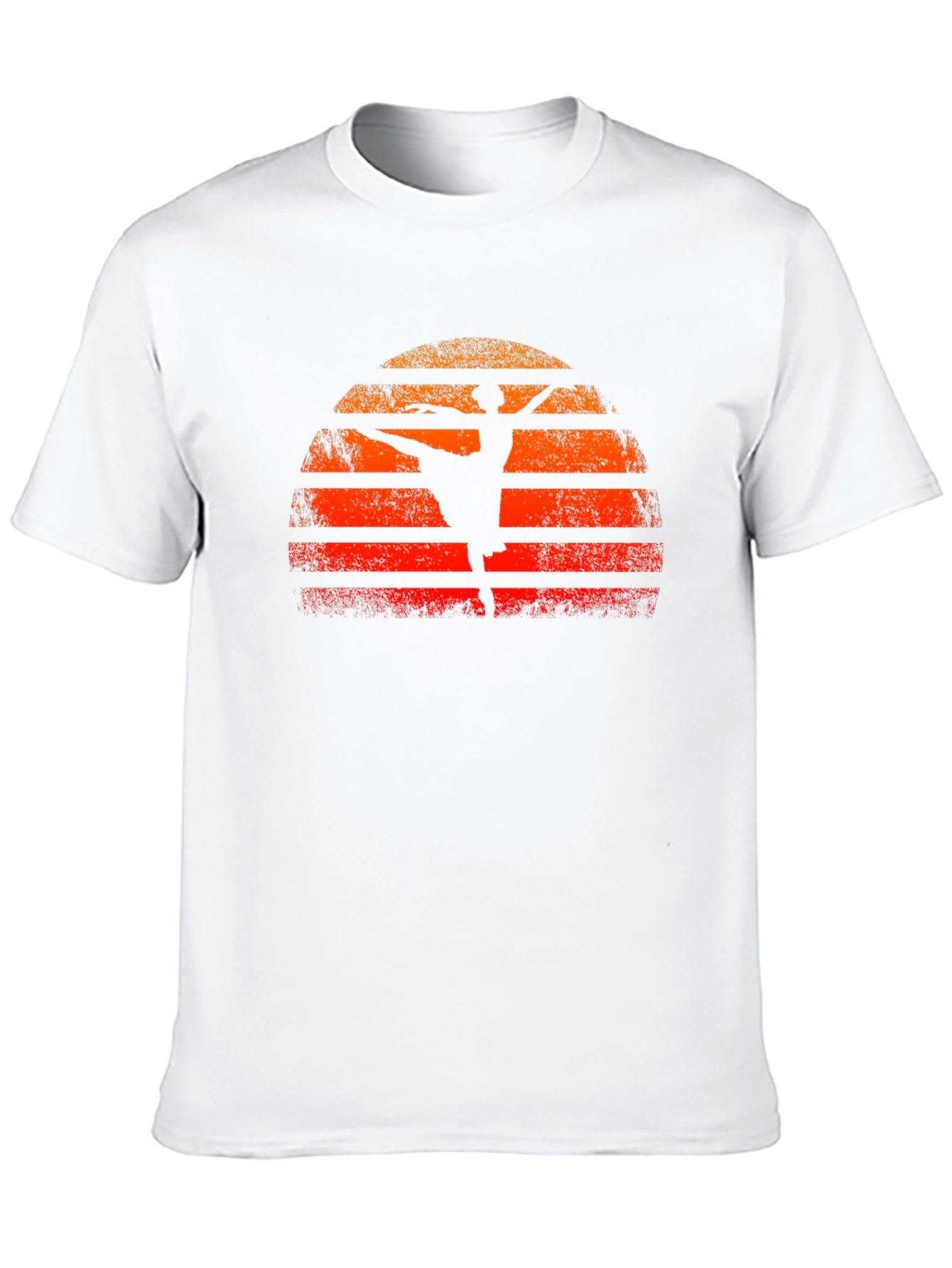 Sunset Ballerina Graphic Tee - Retro Style