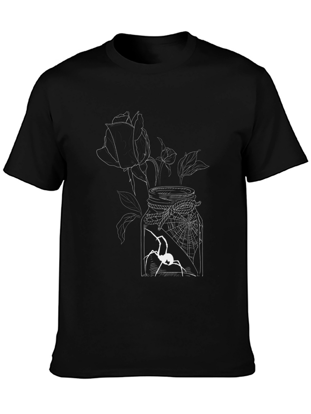 Spider & Rose Graphic Tee - Black