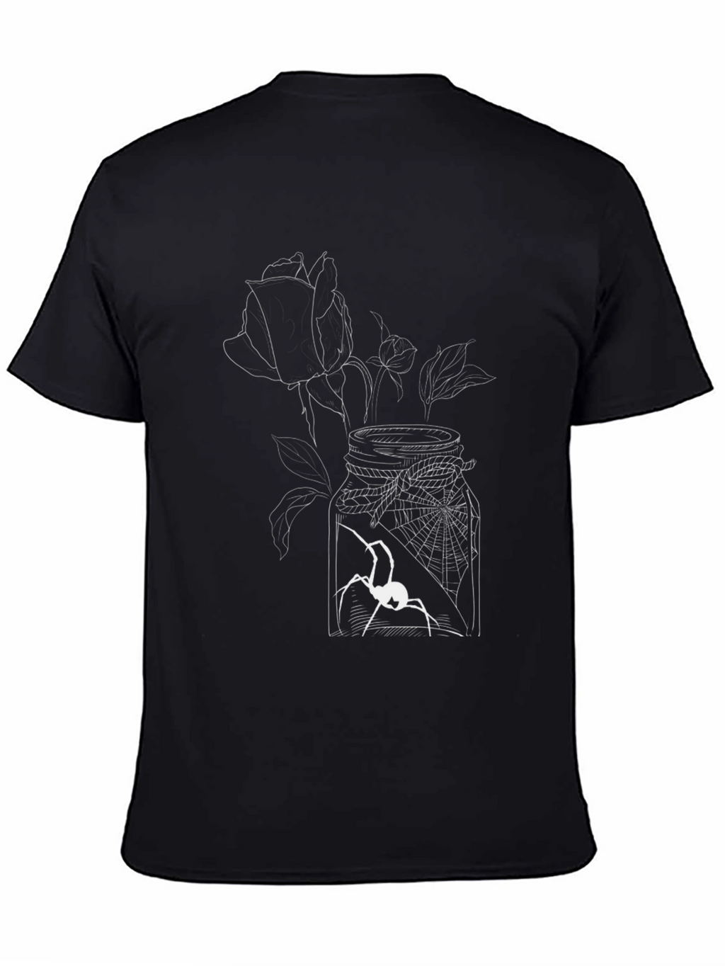 Spider & Rose Graphic Tee - Black