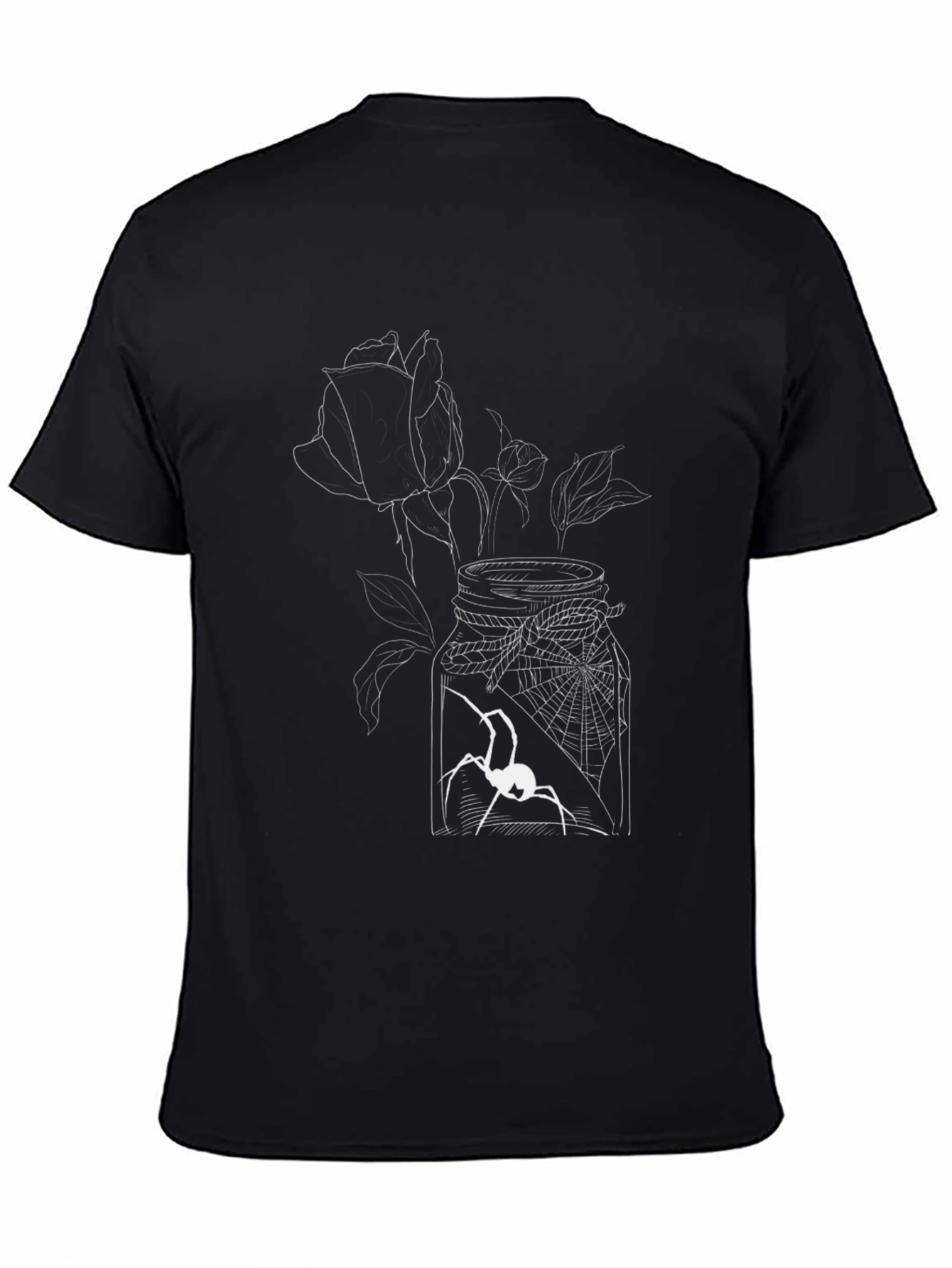 Spider & Rose Graphic Tee - Black