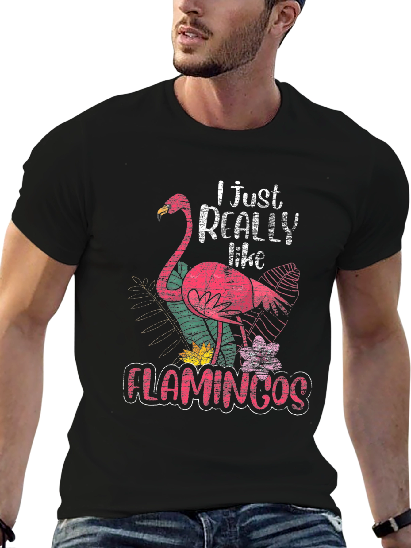 I Just Really Like Flamingos Graphic Tee