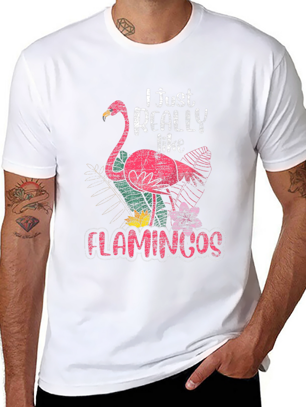I Just Really Like Flamingos Graphic Tee