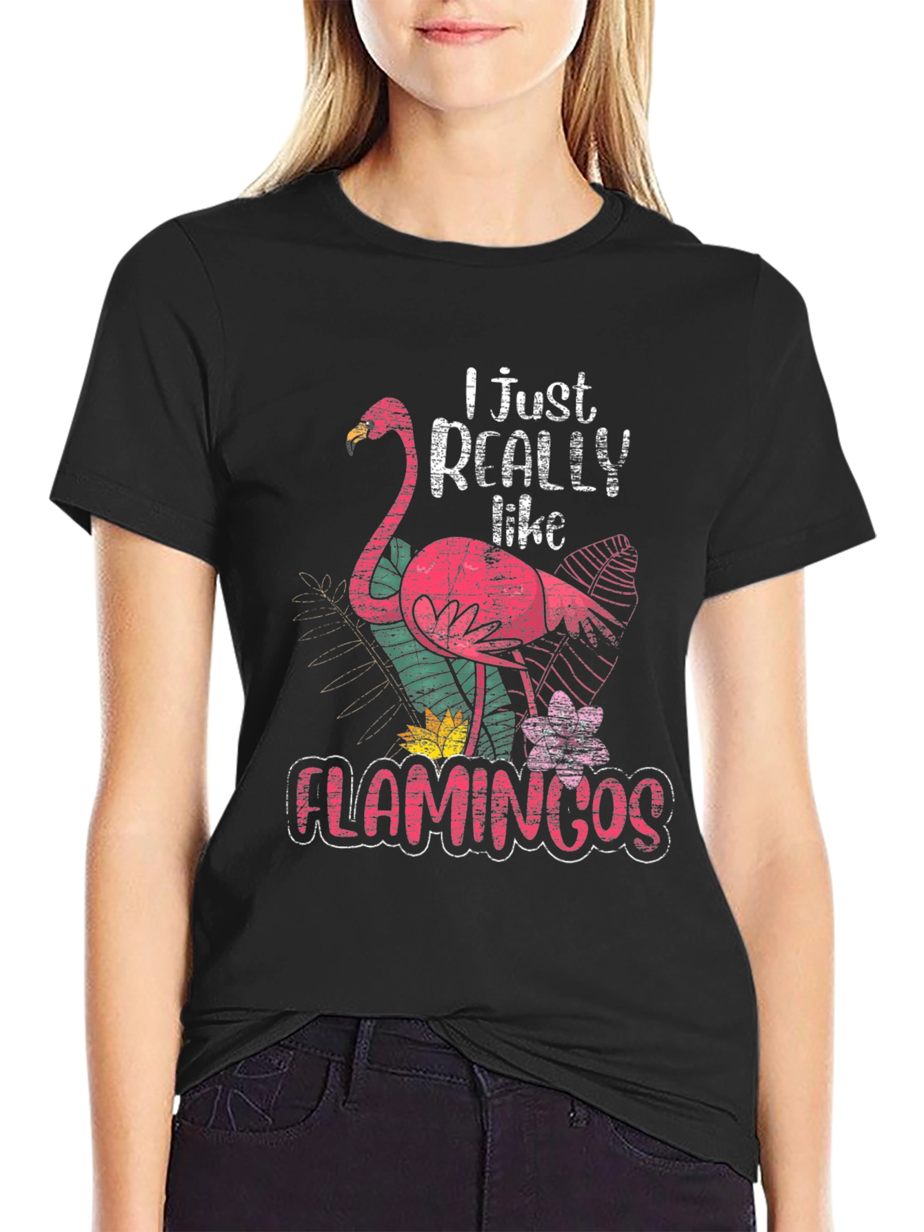 I Just Really Like Flamingos Graphic Tee