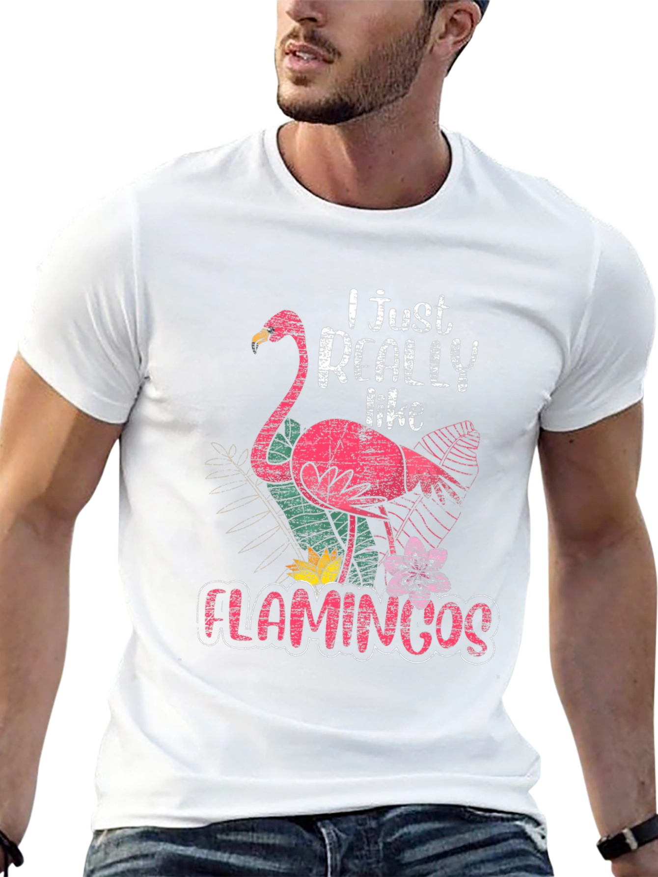 I Just Really Like Flamingos Graphic Tee