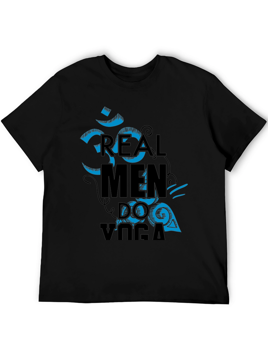 Real Men Do Yoga Graphic Tee - Black