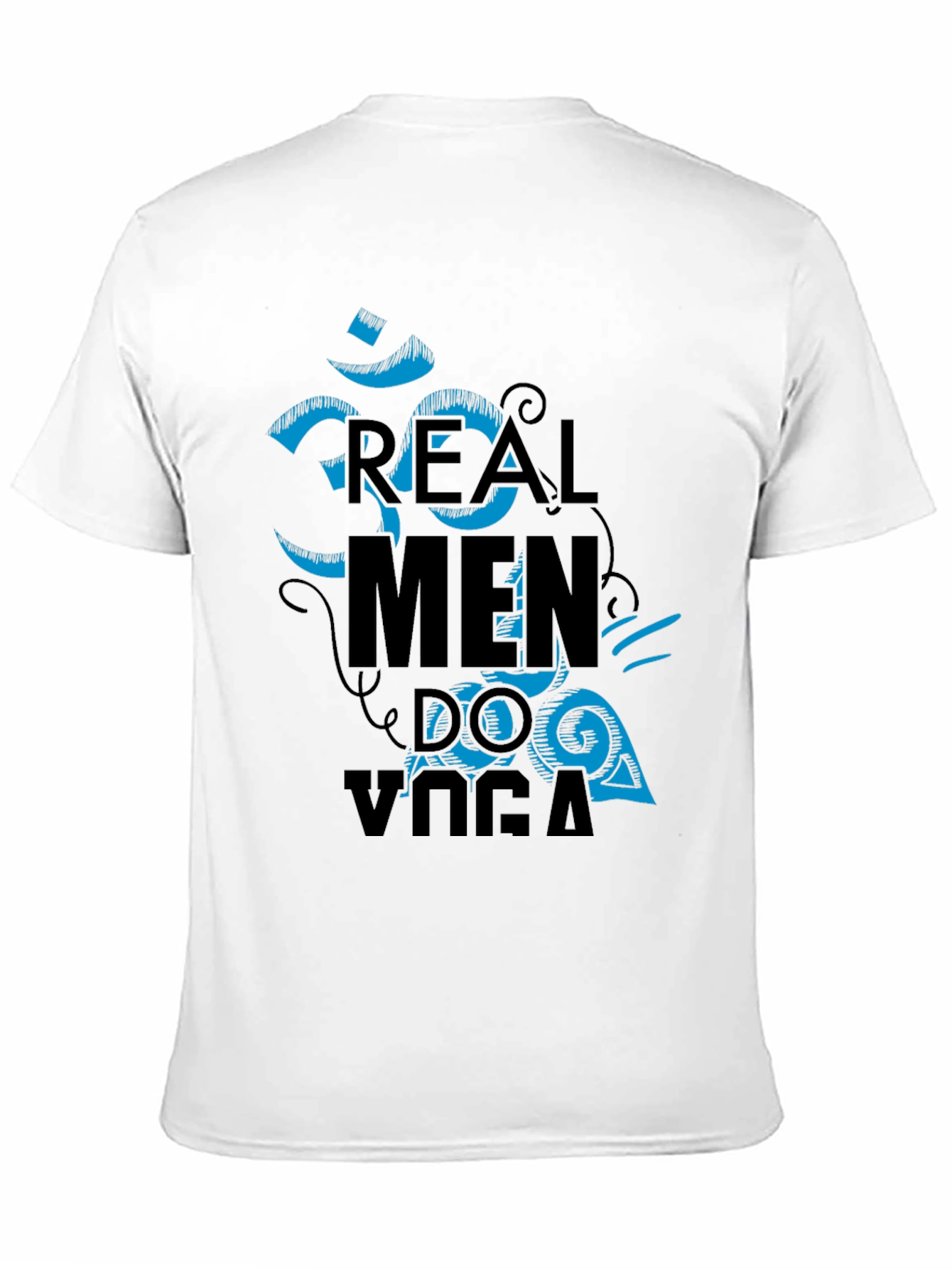 Real Men Do Yoga Graphic Tee - Black