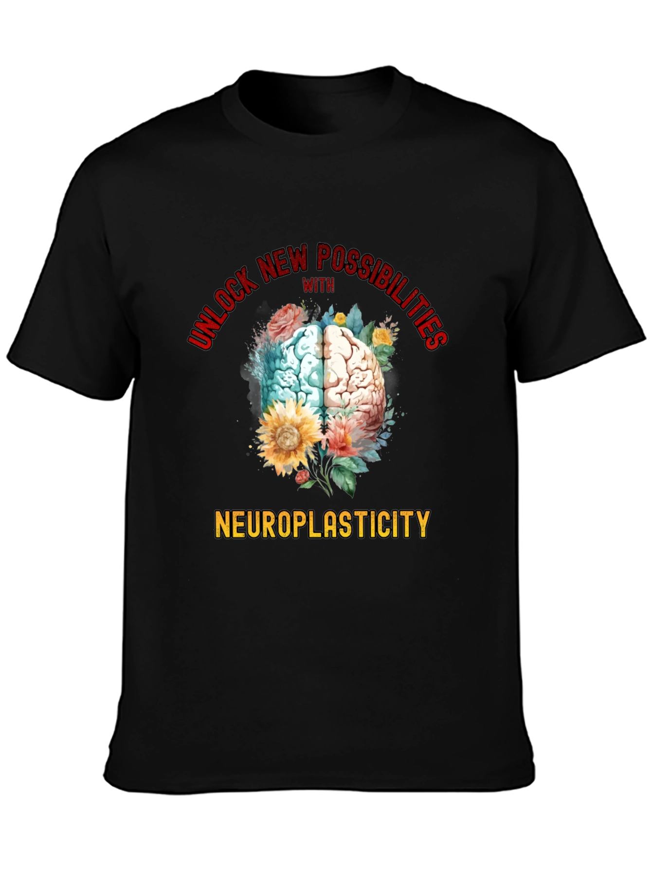 Neuroplasticity Brain Graphic T-Shirt