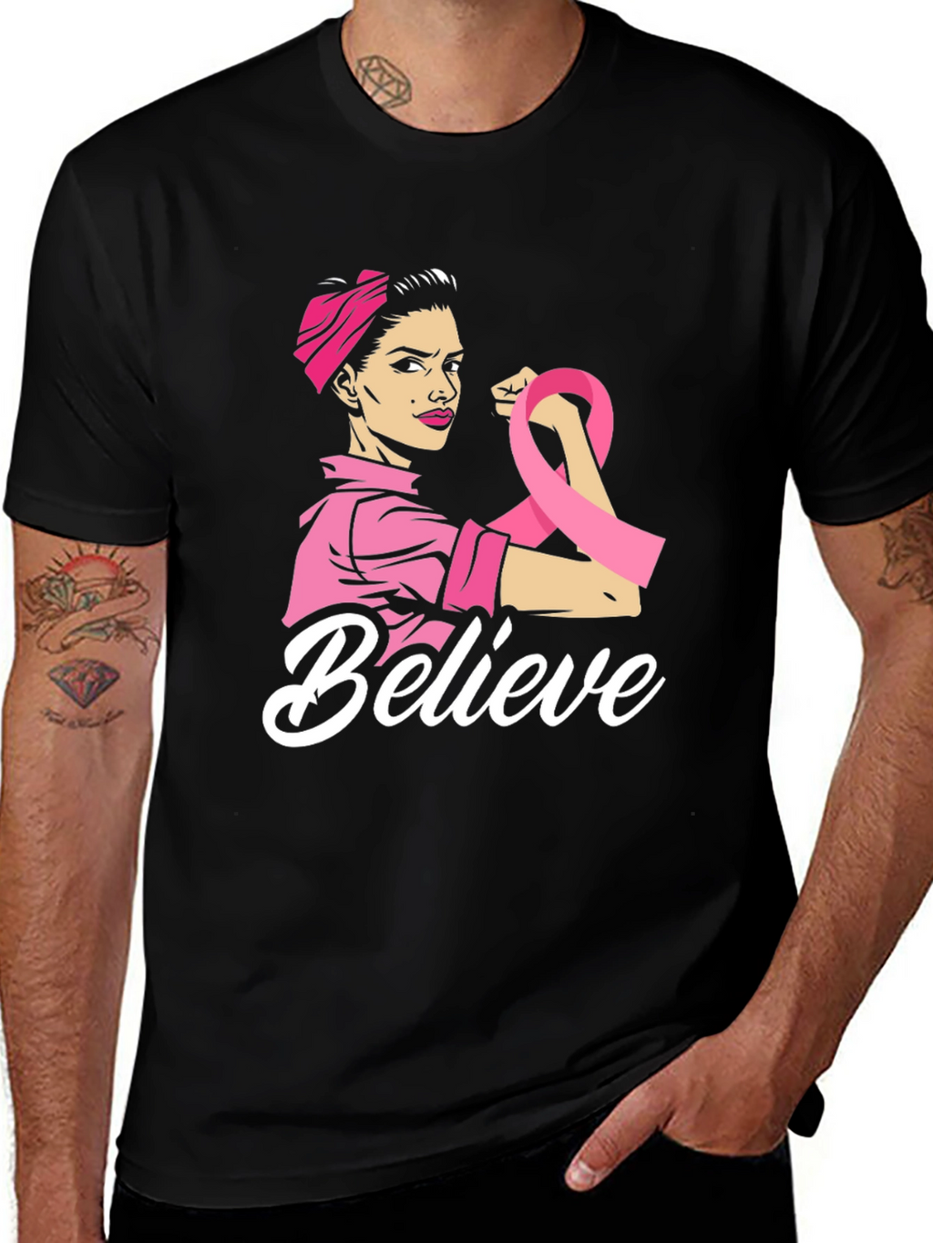 Believe Breast Cancer Awareness T-Shirt