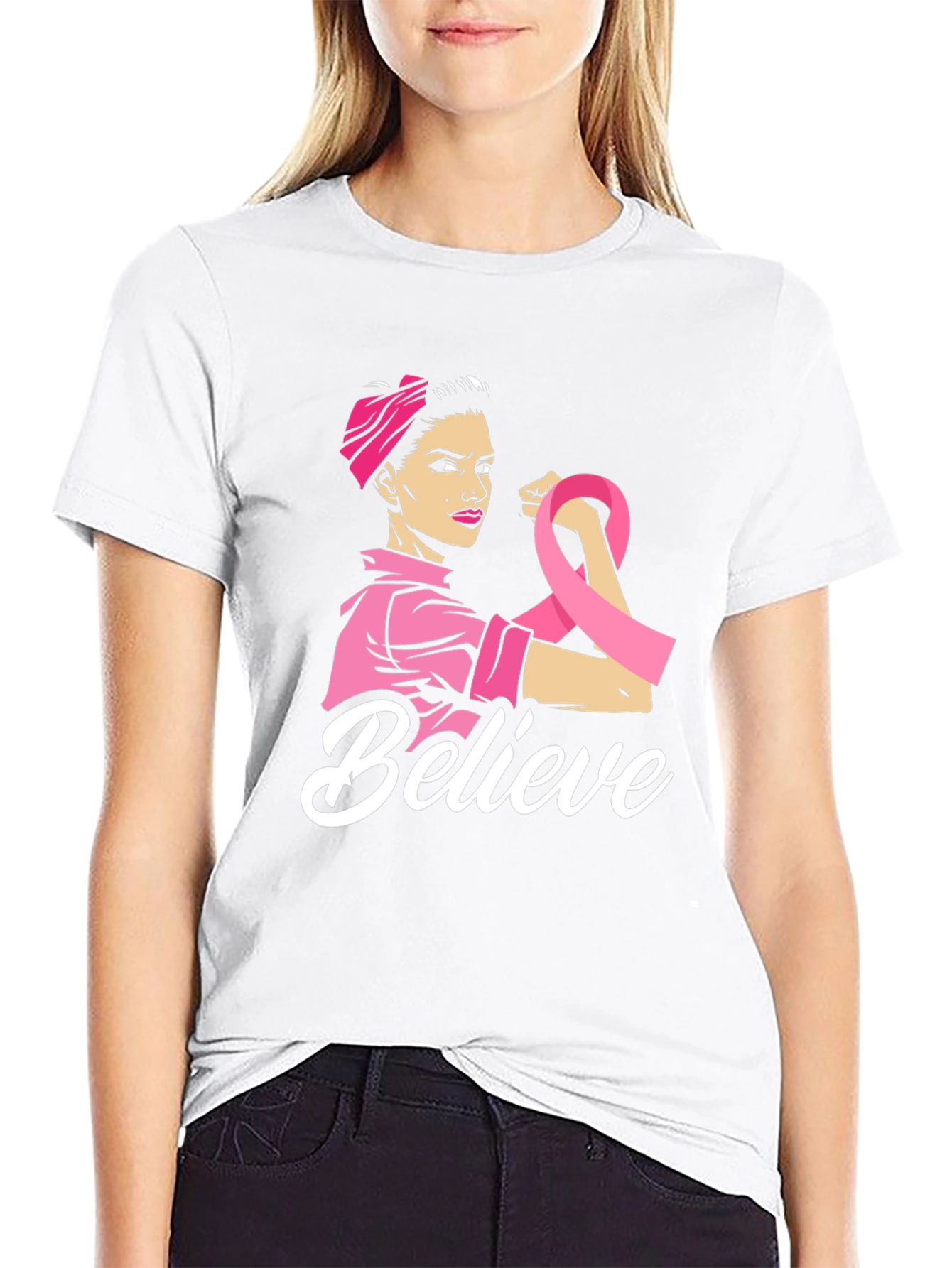 Believe Breast Cancer Awareness T-Shirt