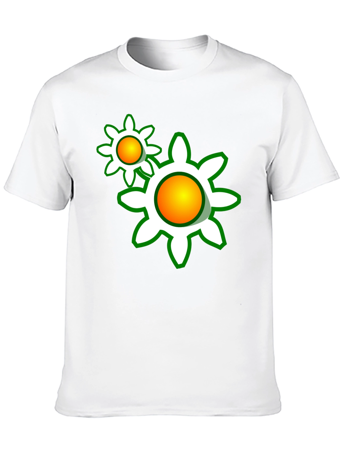 Funky Floral Graphic Tee - Black Cotton Comfort