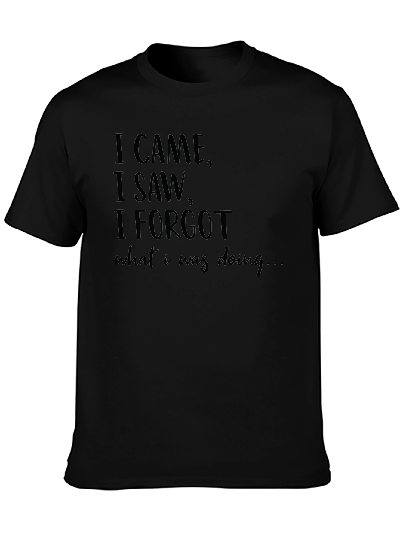 Funny Sarcastic T-Shirt - I Came I Saw I Forgot