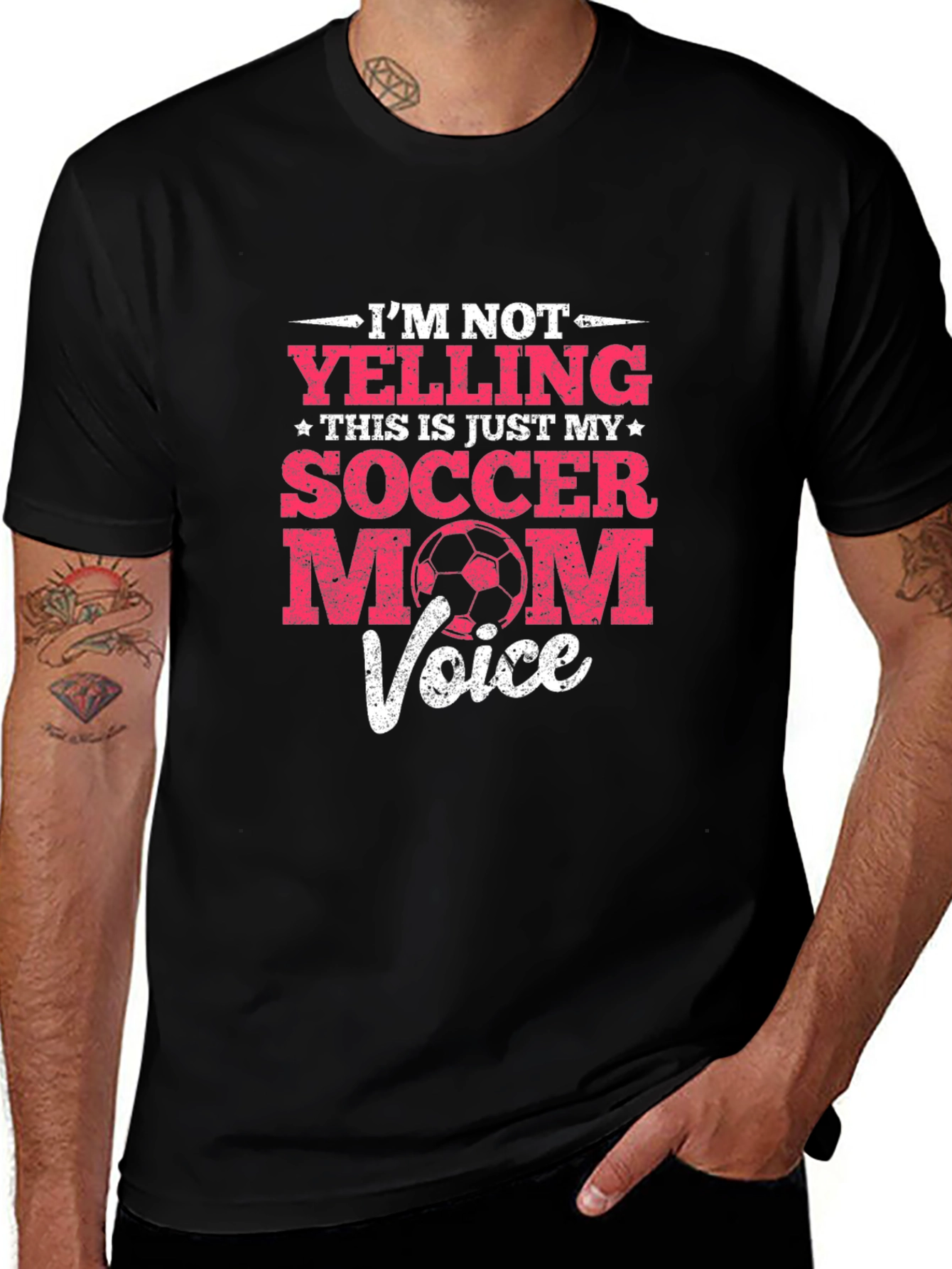 Funny Soccer Mom T-Shirt - Im Not Yelling...