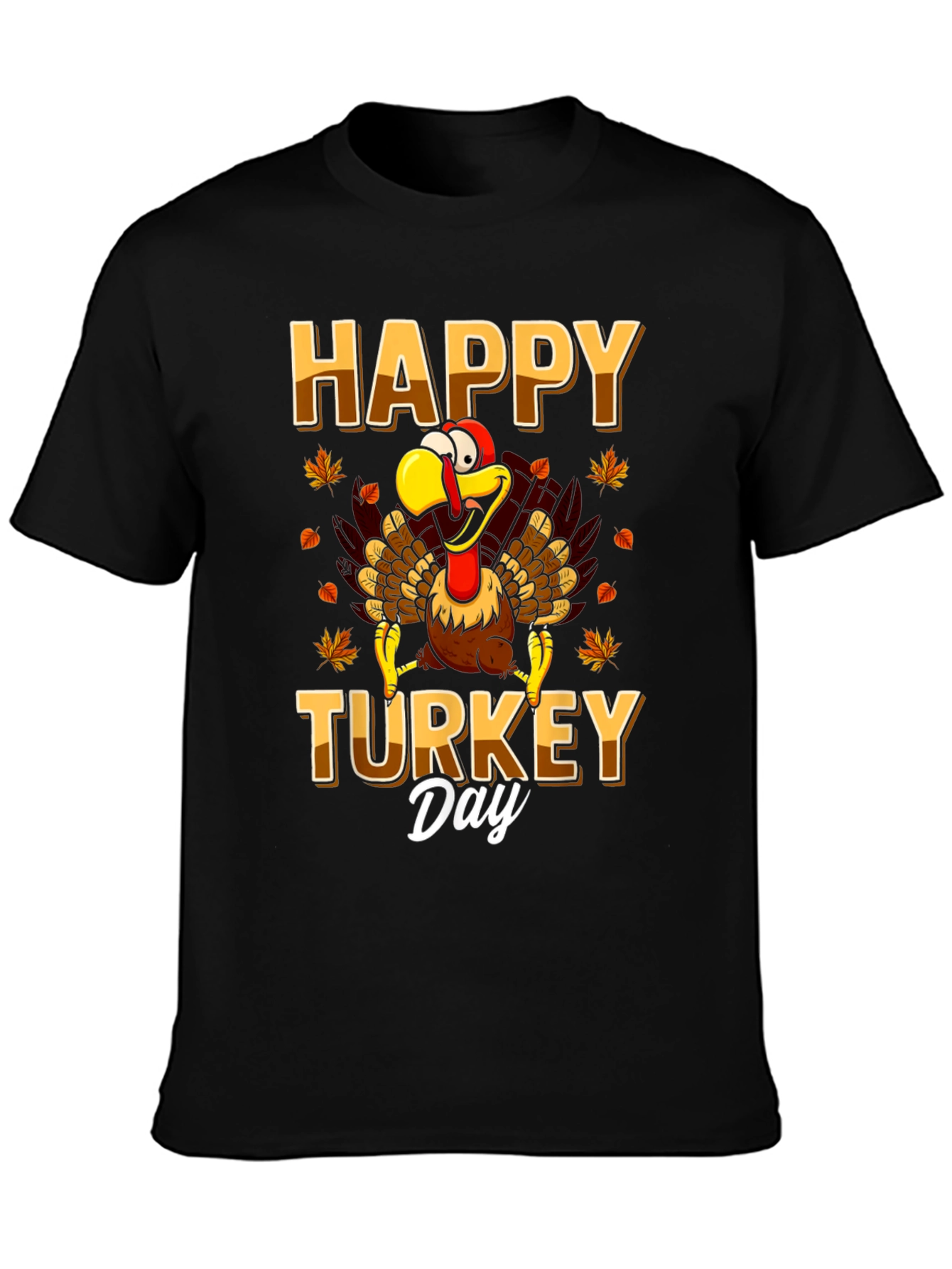 Happy Turkey Day Graphic Tee - Thanksgiving