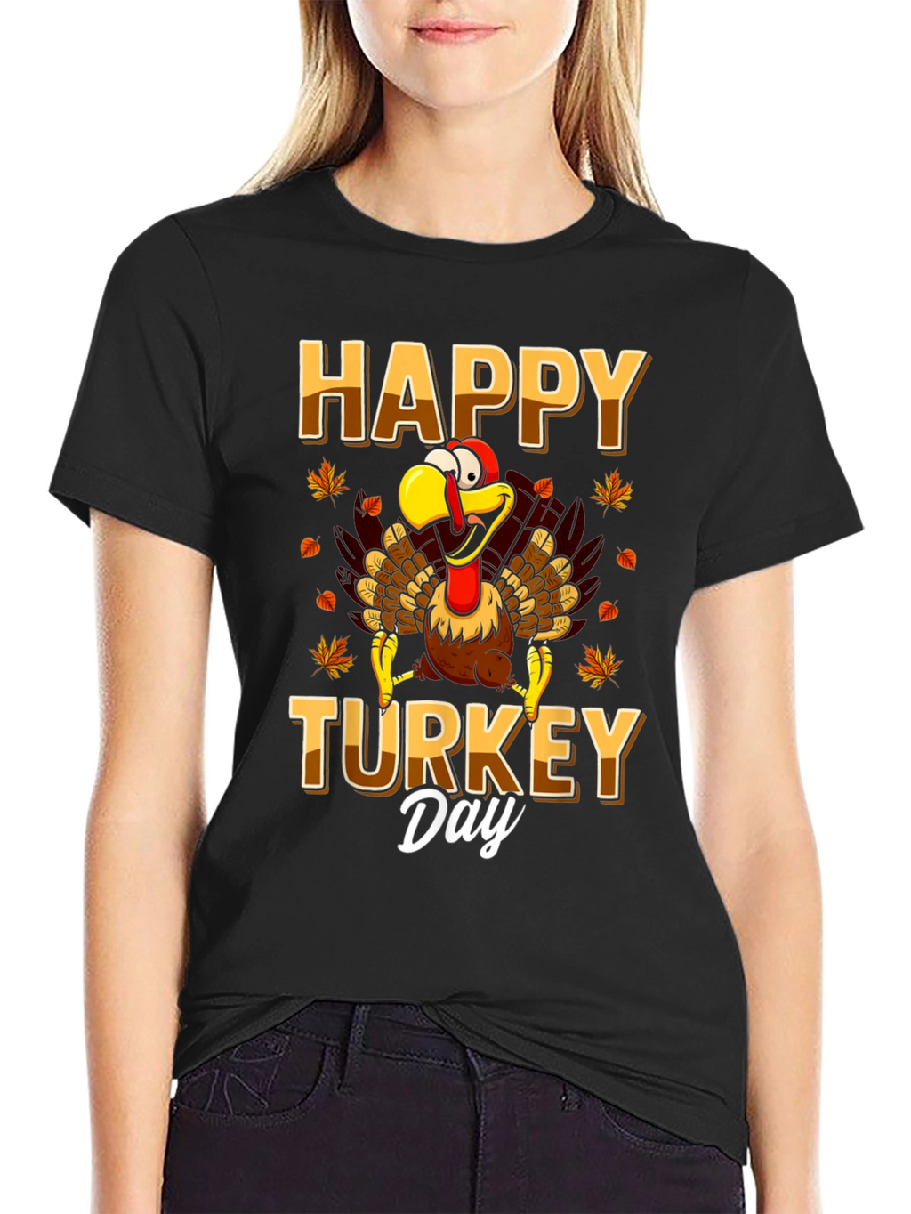 Happy Turkey Day Graphic Tee - Thanksgiving