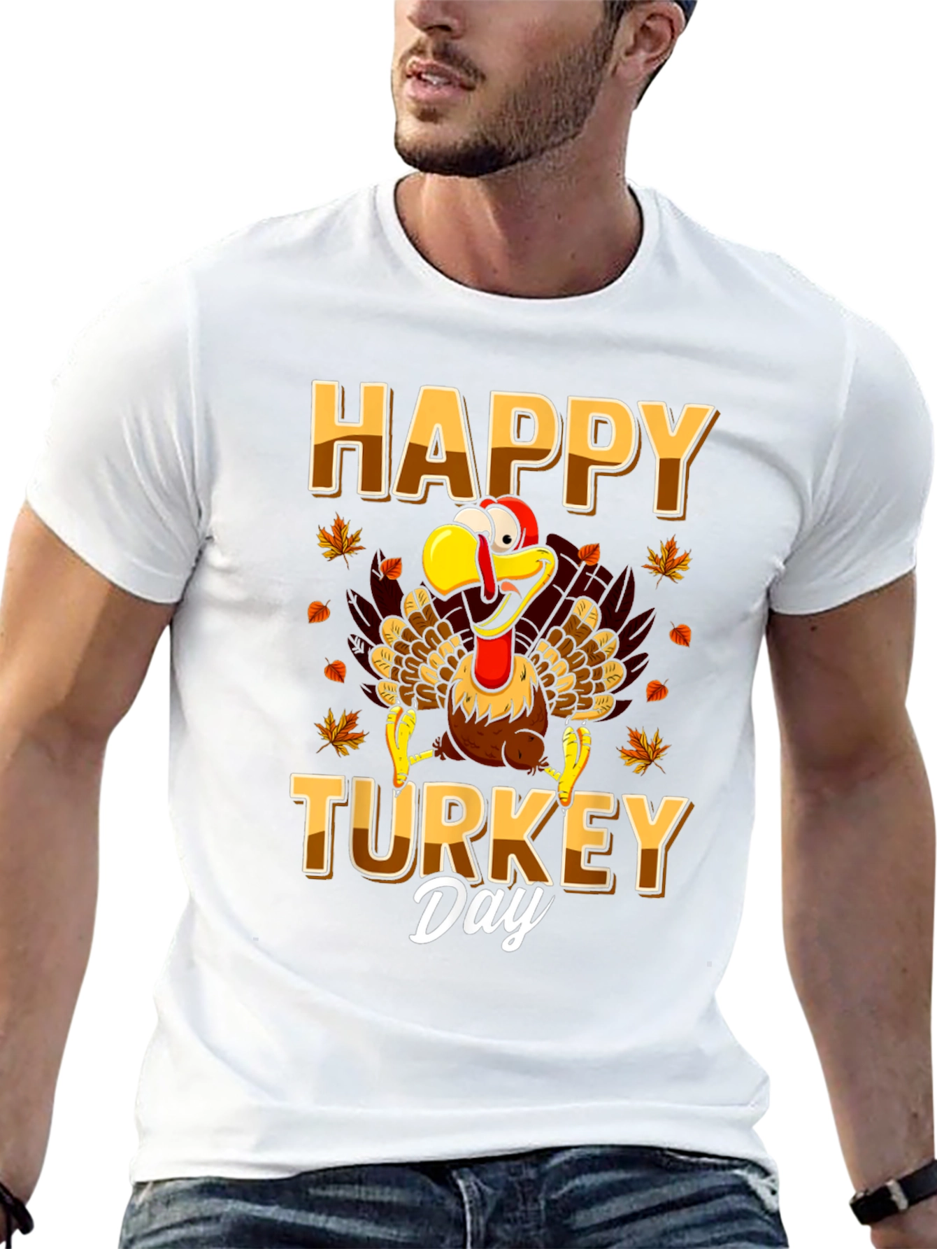 Happy Turkey Day Graphic Tee - Thanksgiving