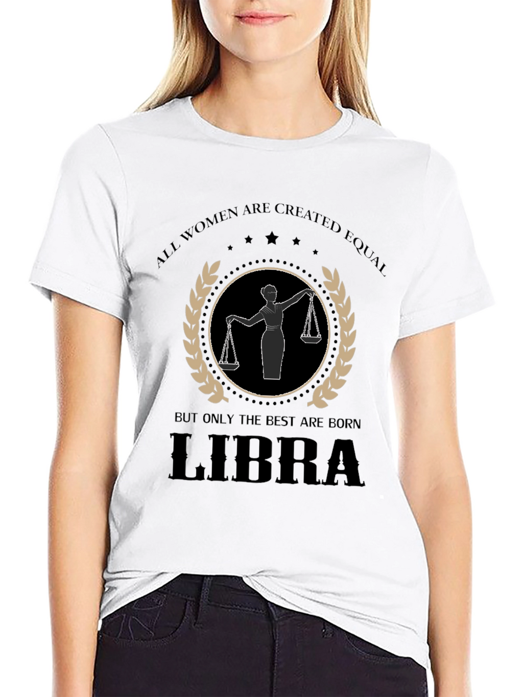 Libra Womens Graphic T-Shirt - Zodiac Birthday Gift