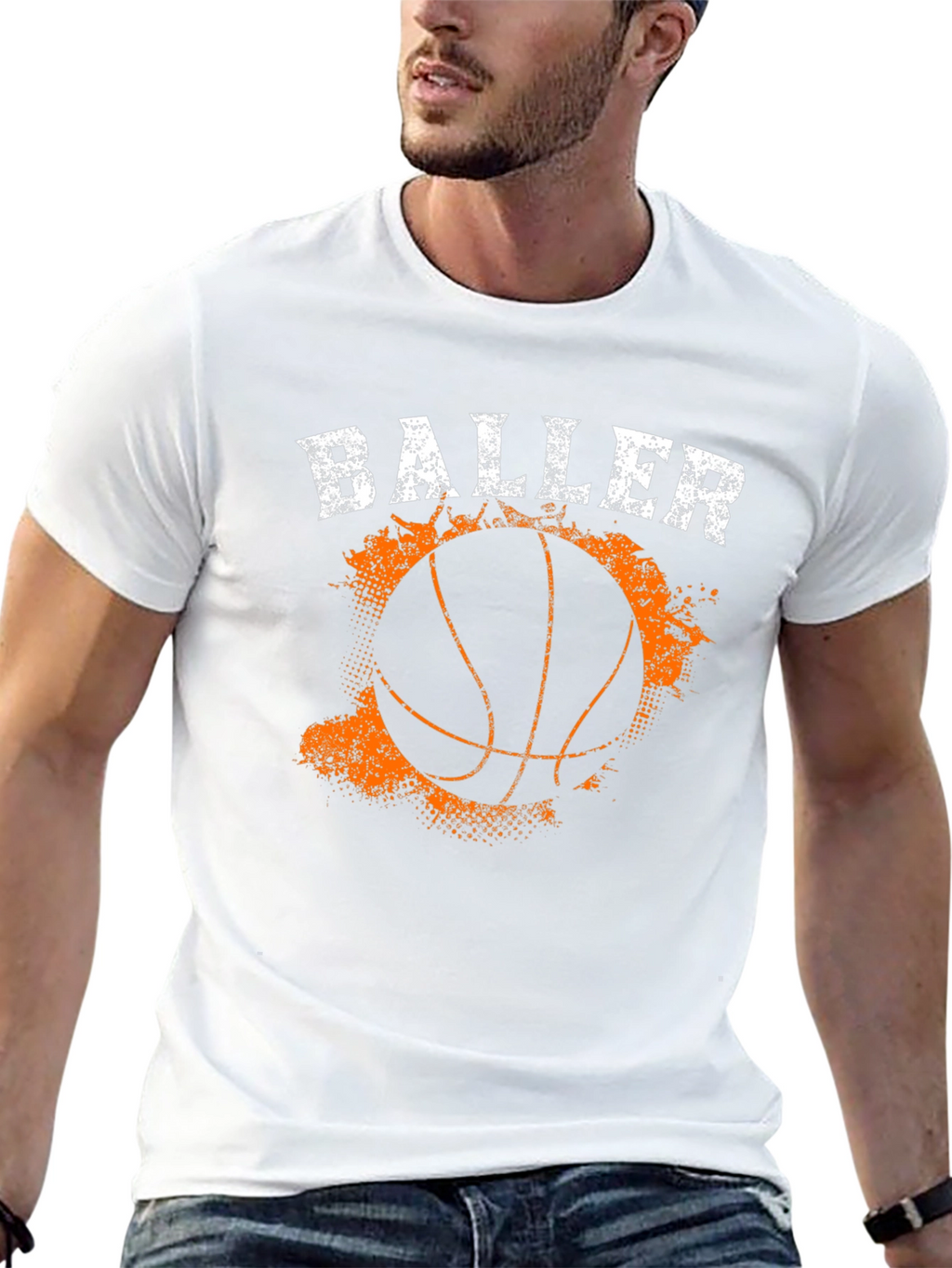 Baller Graphic T-Shirt - Basketball Design