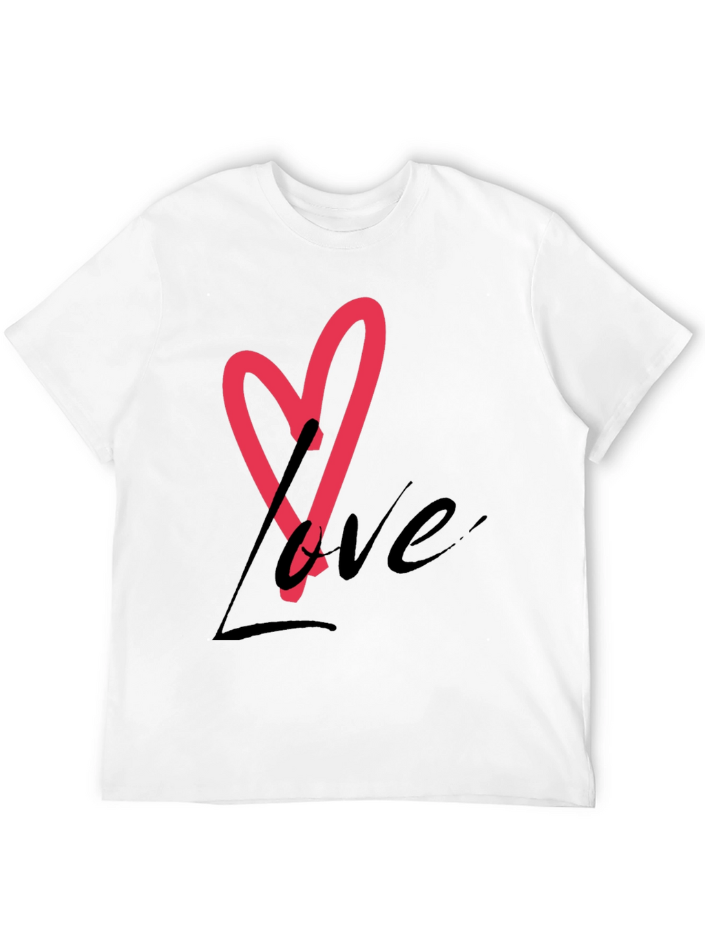 Love Heart Graphic Tee - Stylish Casual Wear