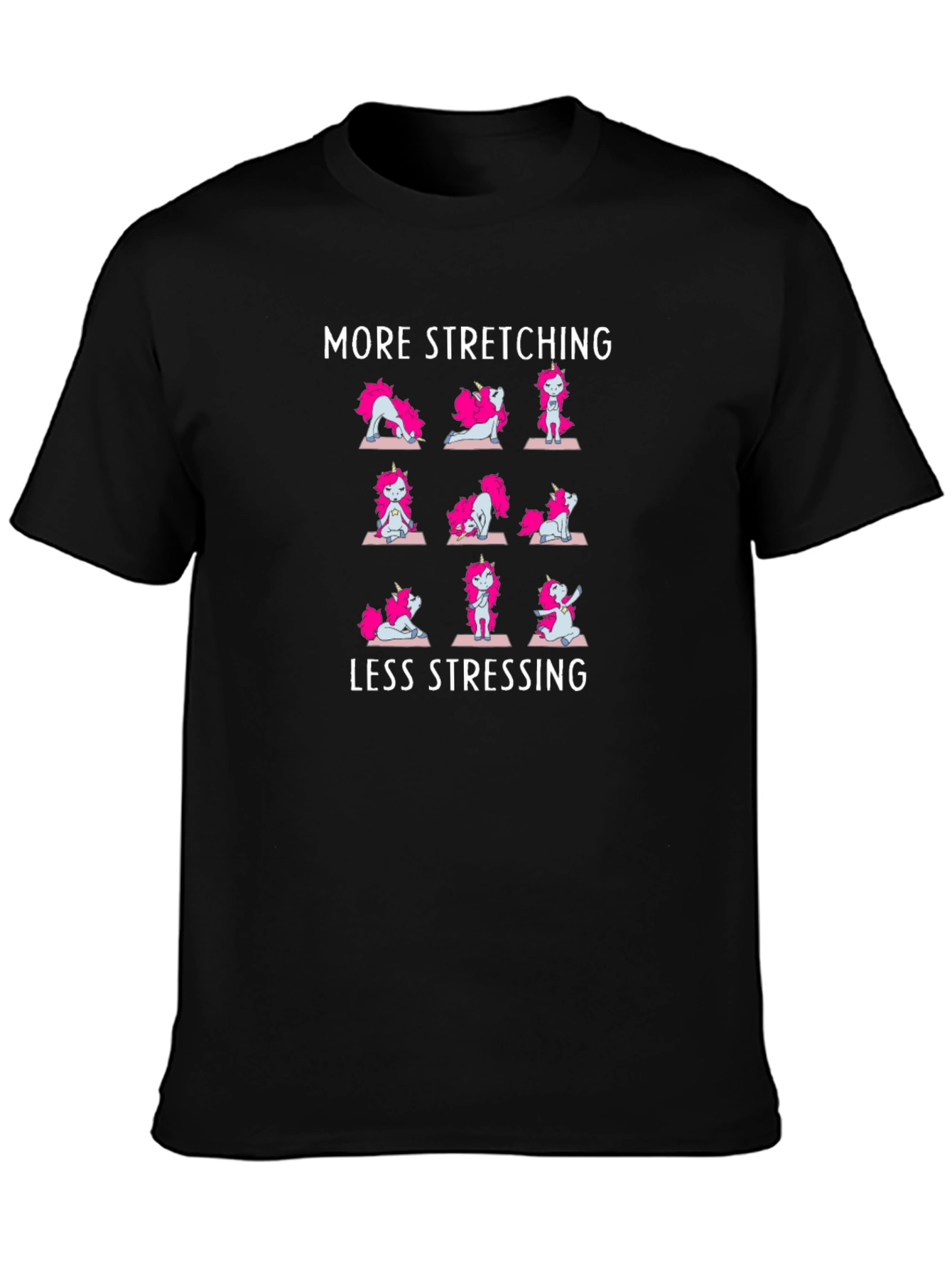 Yoga Unicorn Graphic Tee - Stretch More Stress Less
