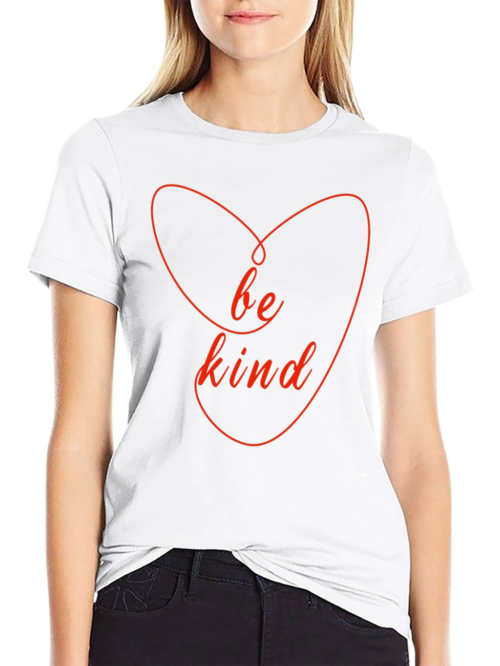 Be Kind Heart T-Shirt - Black