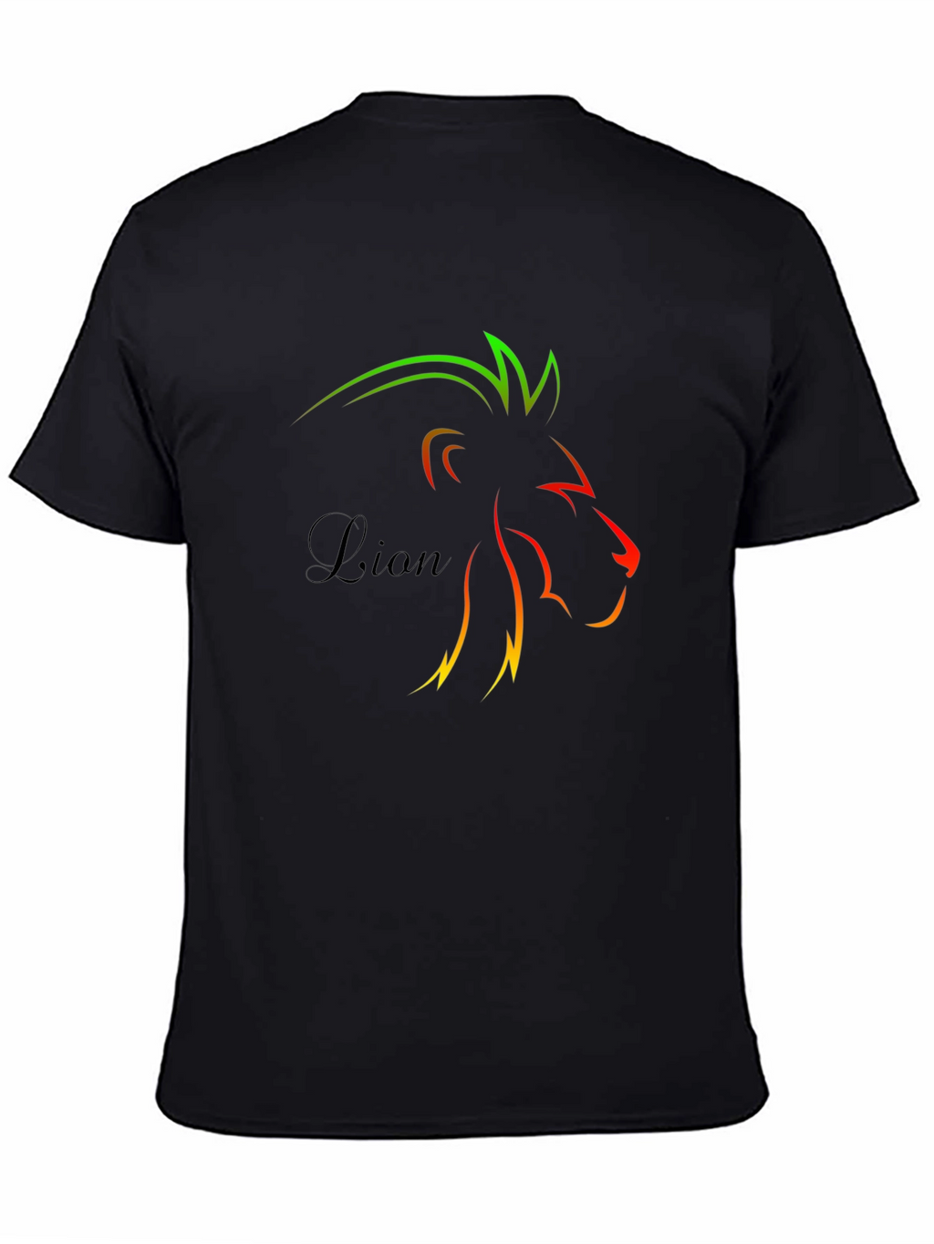 Lion Graphic Black Tee - Stylish Mens T-Shirt