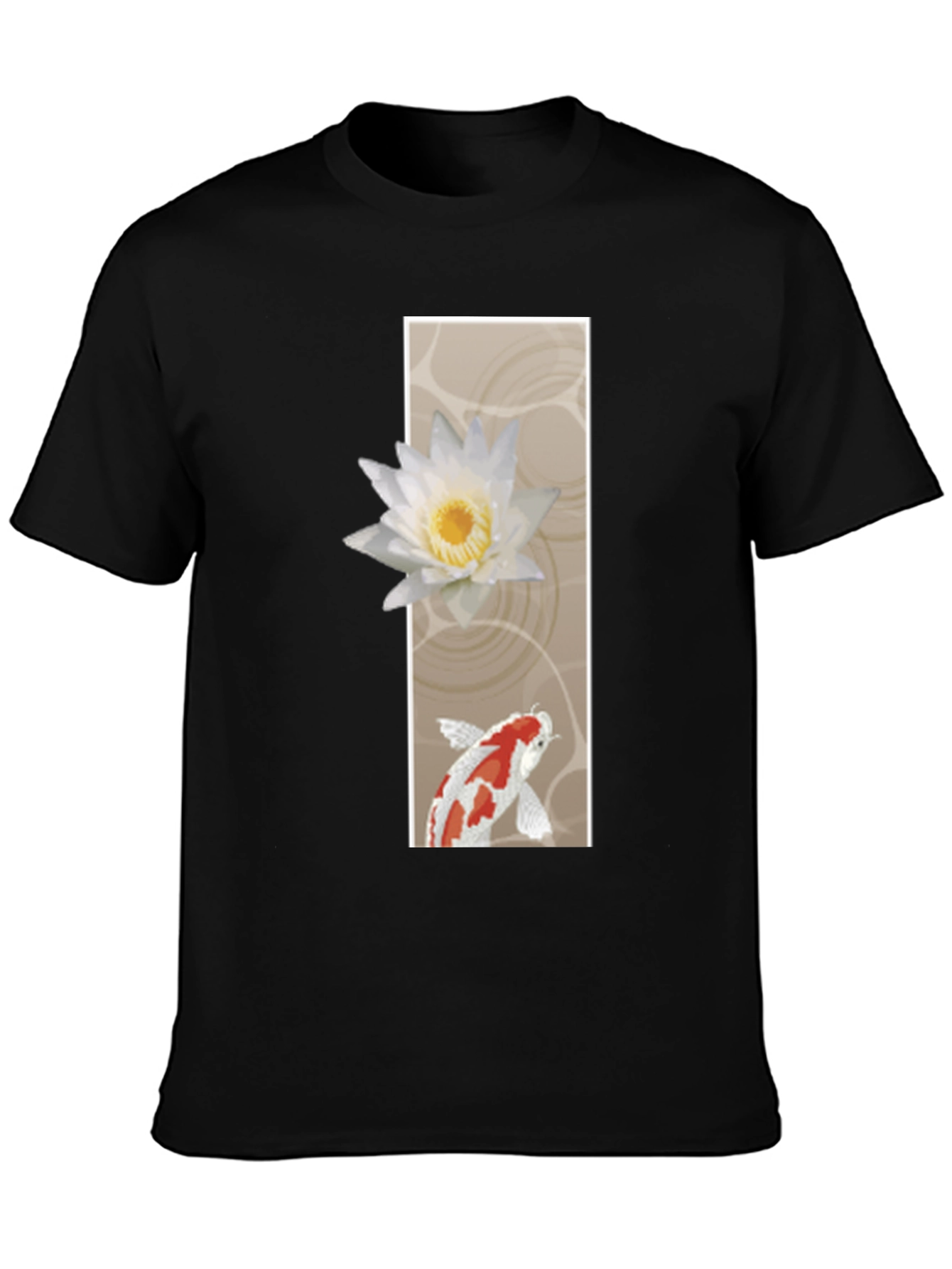 Koi Fish & Lotus Graphic T-Shirt