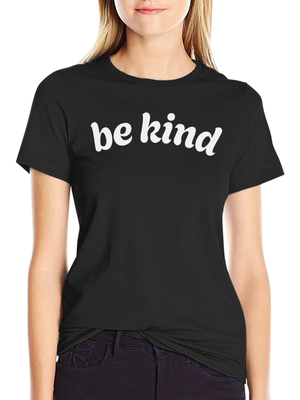 Be Kind Graphic Tee - Black Cotton T-Shirt