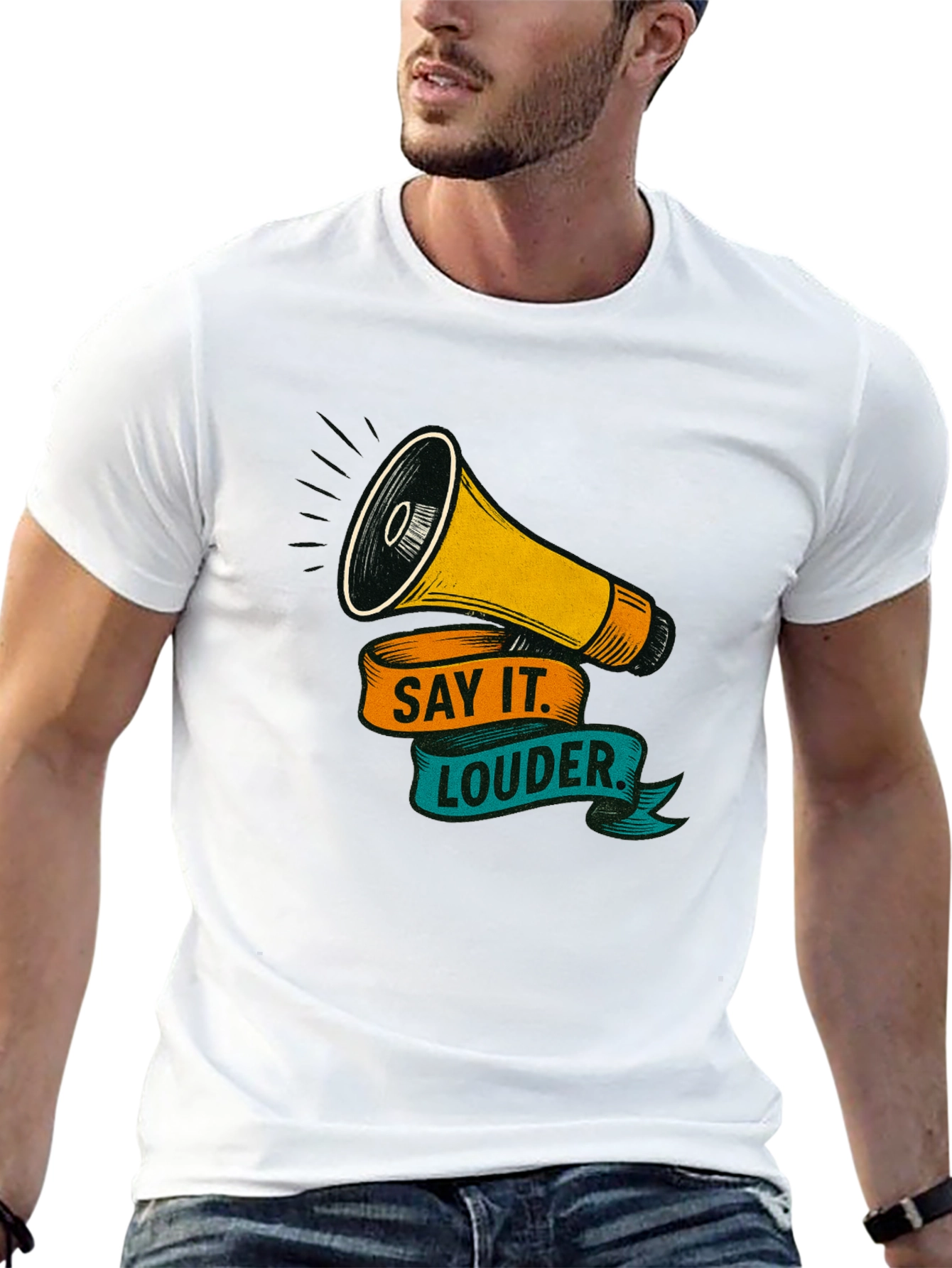 Say It Louder Graphic Tee - Bold Statement Shirt