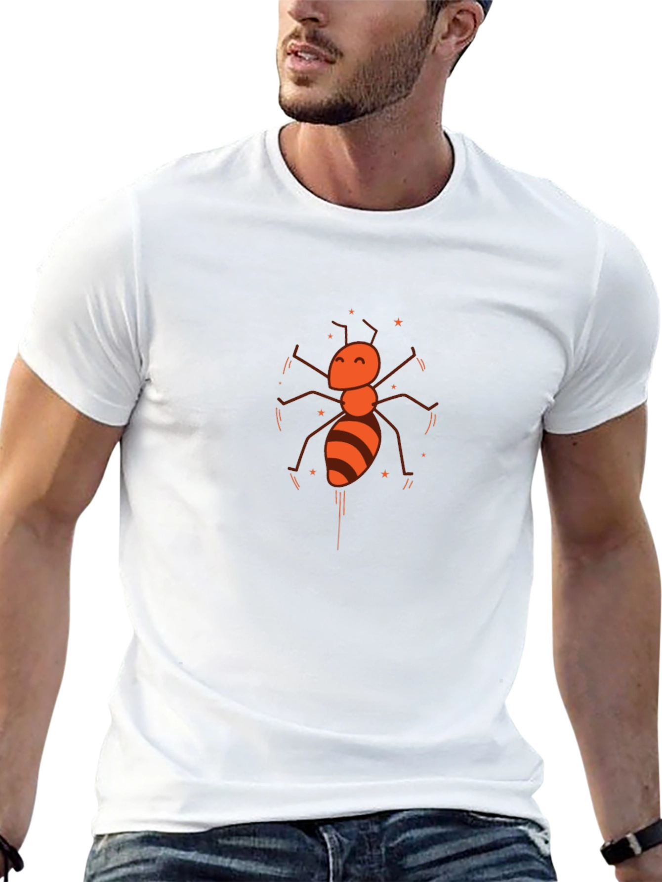 Ant Graphic T-Shirt - Stylish Black Tee