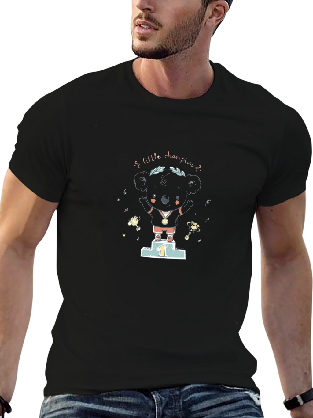 Koala Little Champion Black T-Shirt
