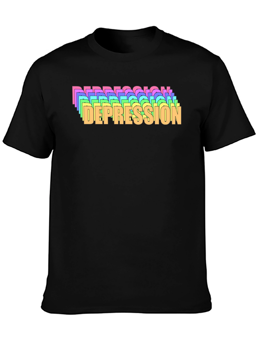 Rainbow Depression T-Shirt - Mental Health Awareness