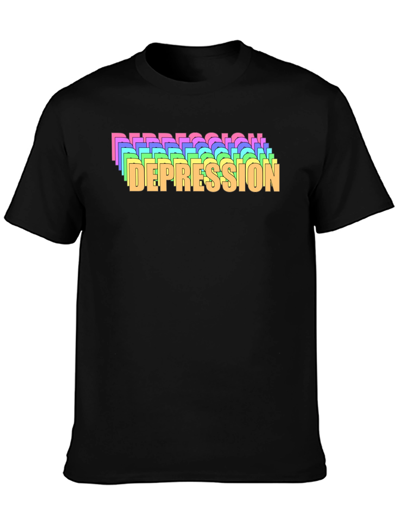 Rainbow Depression T-Shirt - Mental Health Awareness