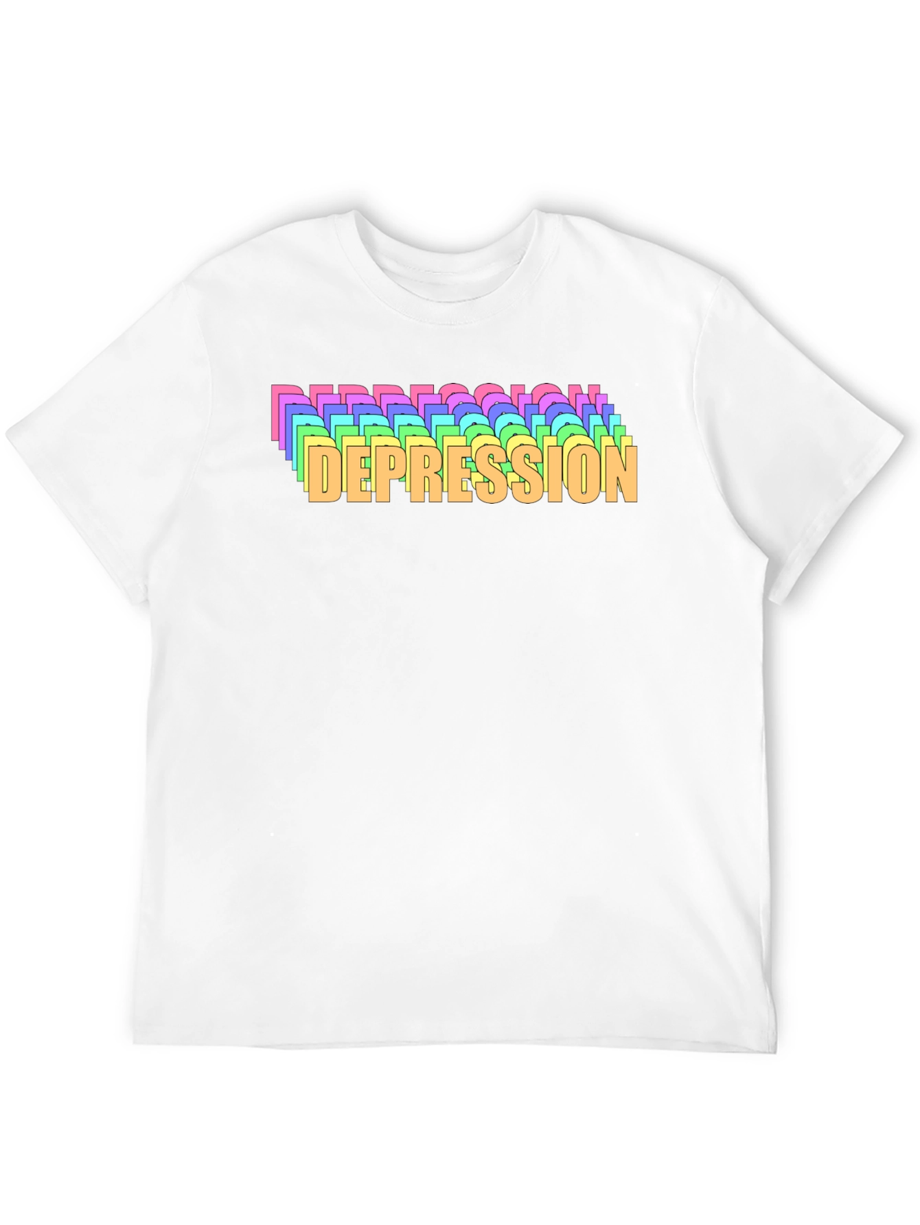 Rainbow Depression T-Shirt - Mental Health Awareness