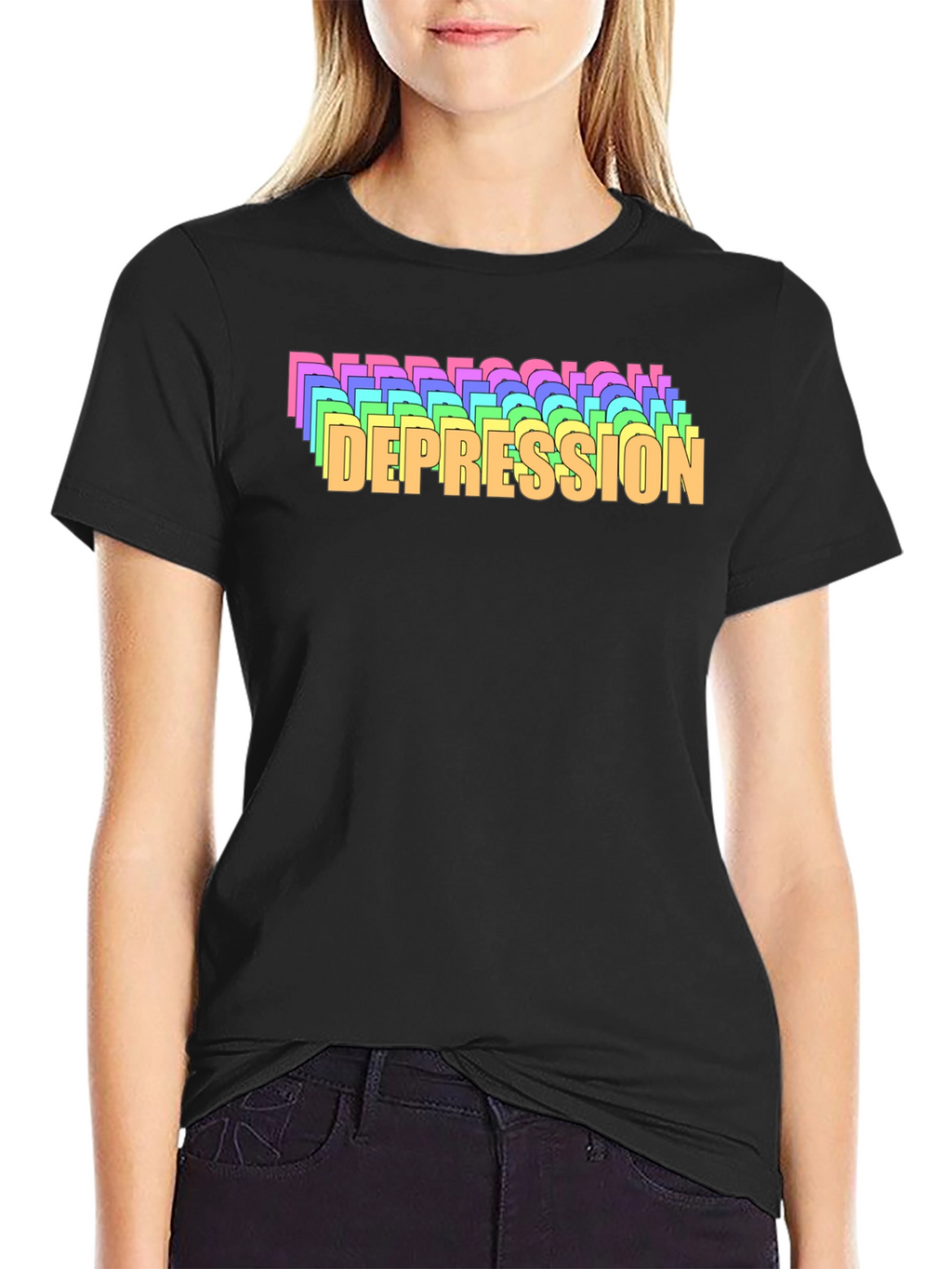Rainbow Depression T-Shirt - Mental Health Awareness