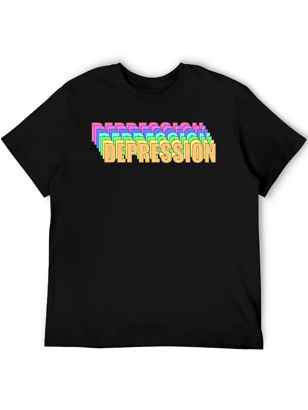 Rainbow Depression T-Shirt - Mental Health Awareness