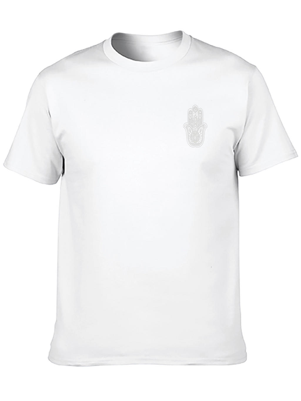 Mens Black T-Shirt with Hamsa Hand Graphic