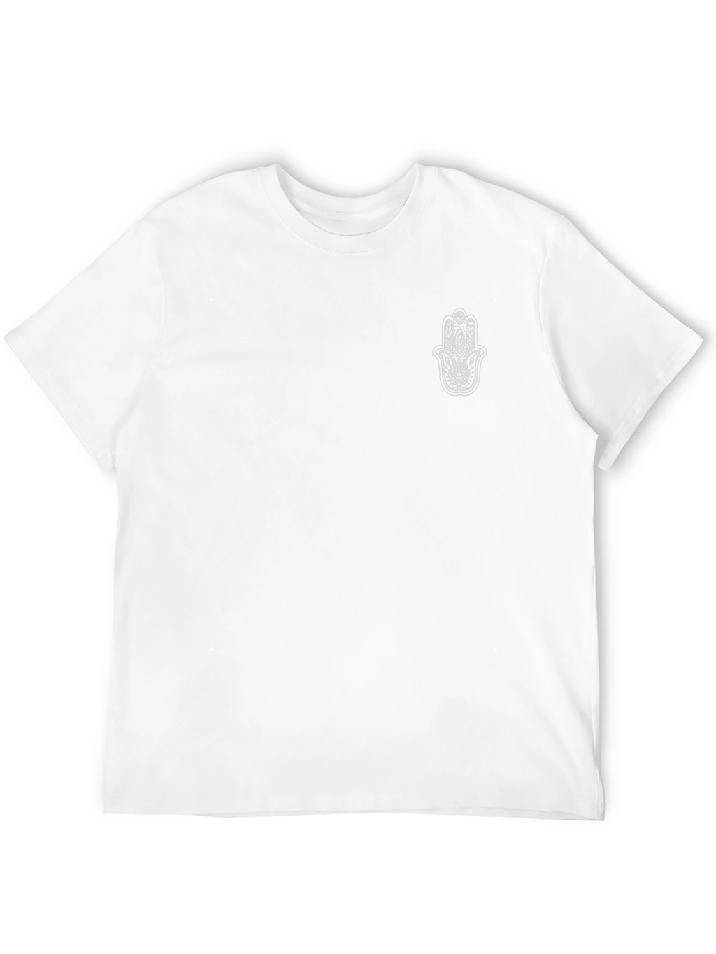 Mens Black T-Shirt with Hamsa Hand Graphic