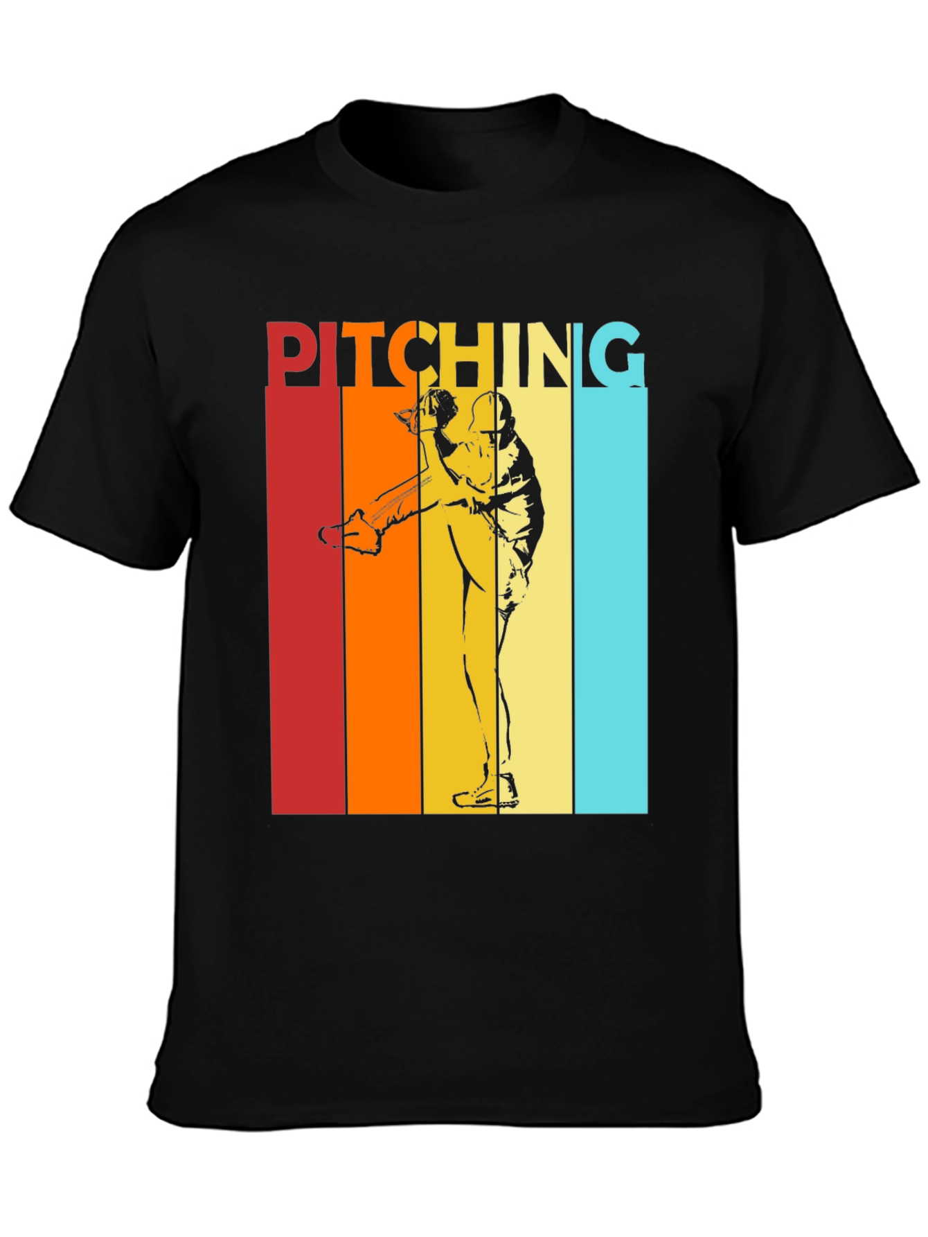 Retro Pitching T-Shirt - Vintage Baseball Tee