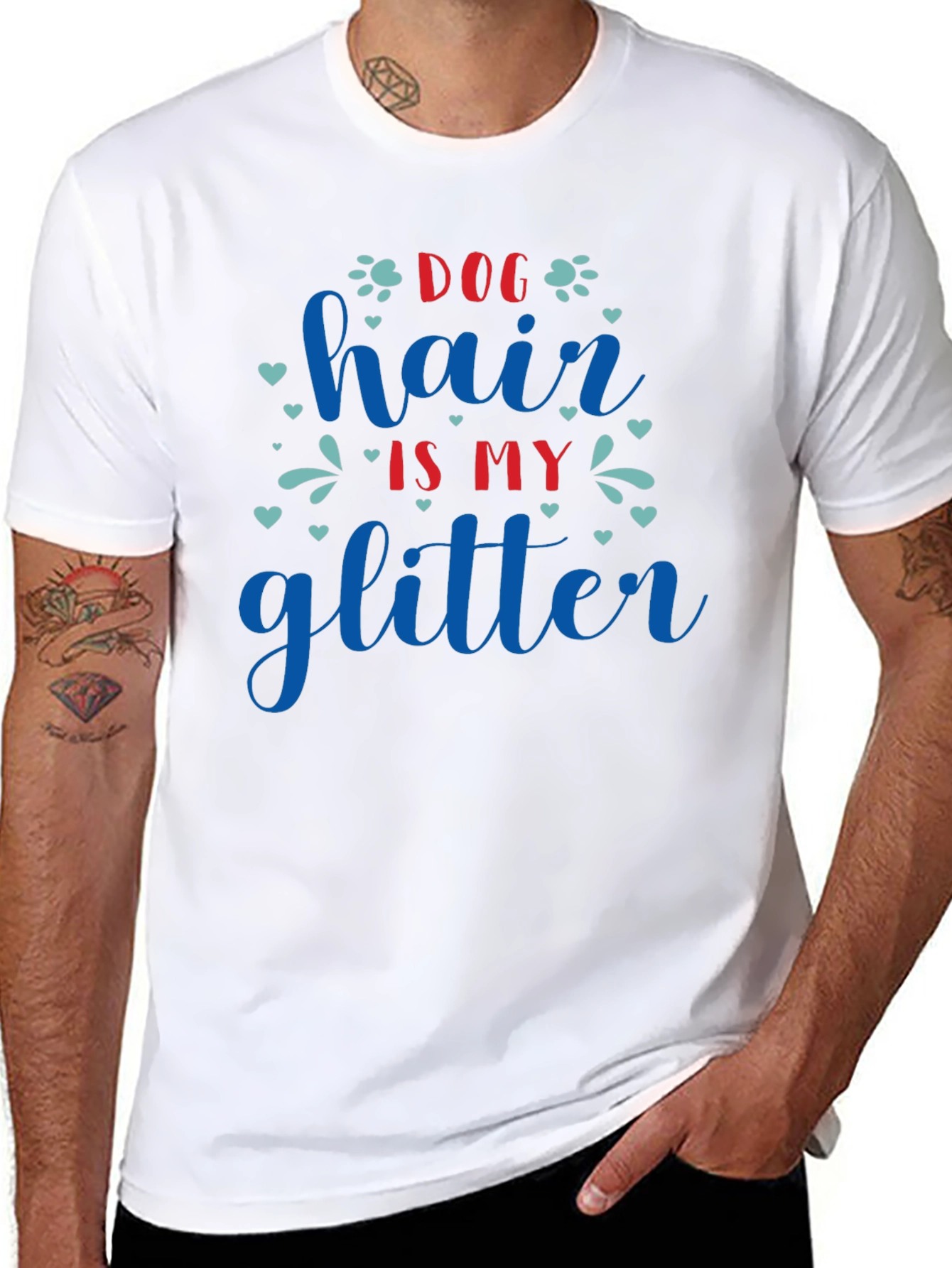 Dog Hair is My Glitter Tee - Black Unisex Shirt