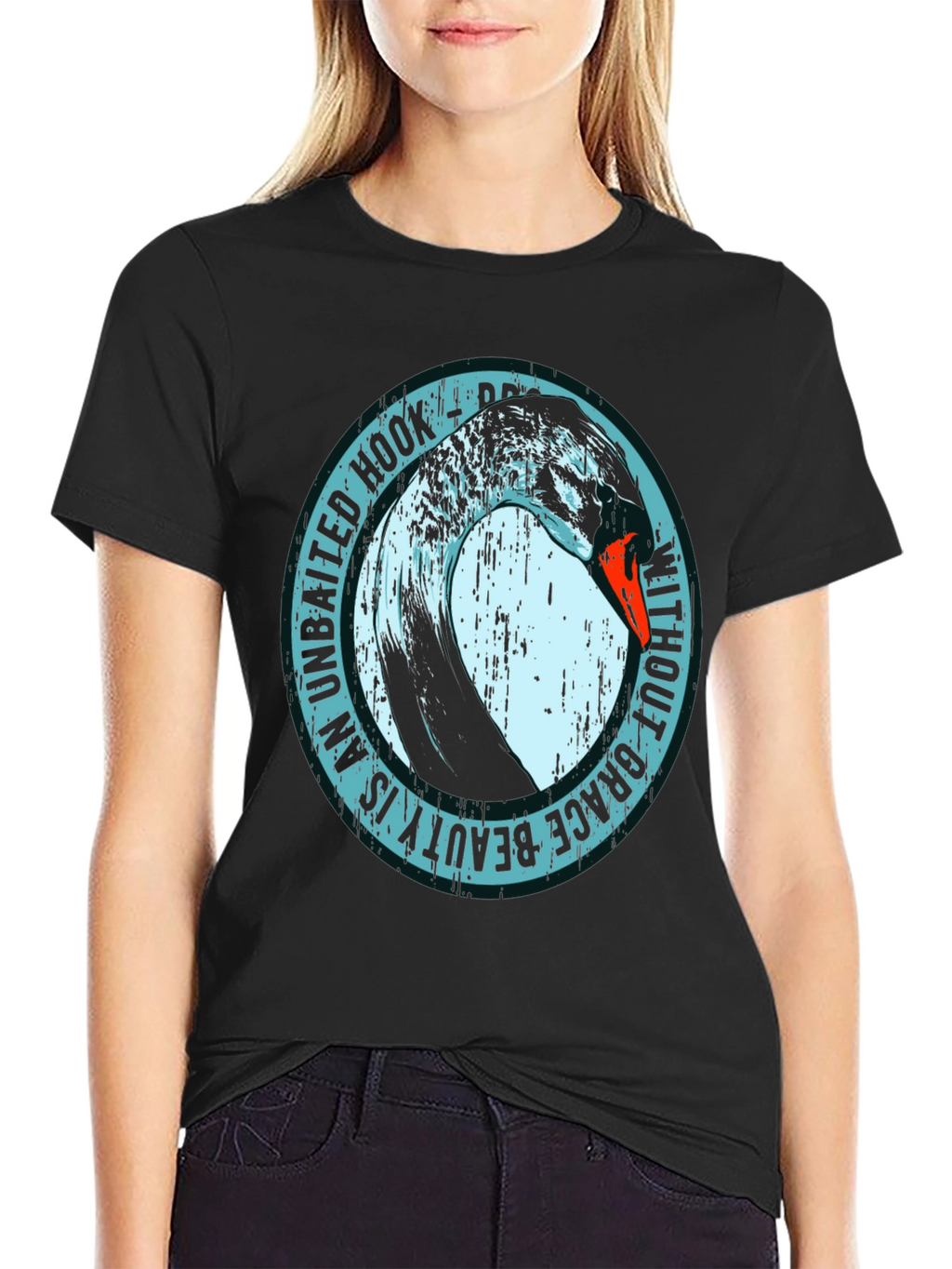 Unbaited Hook Beauty Graphic Tee - Black