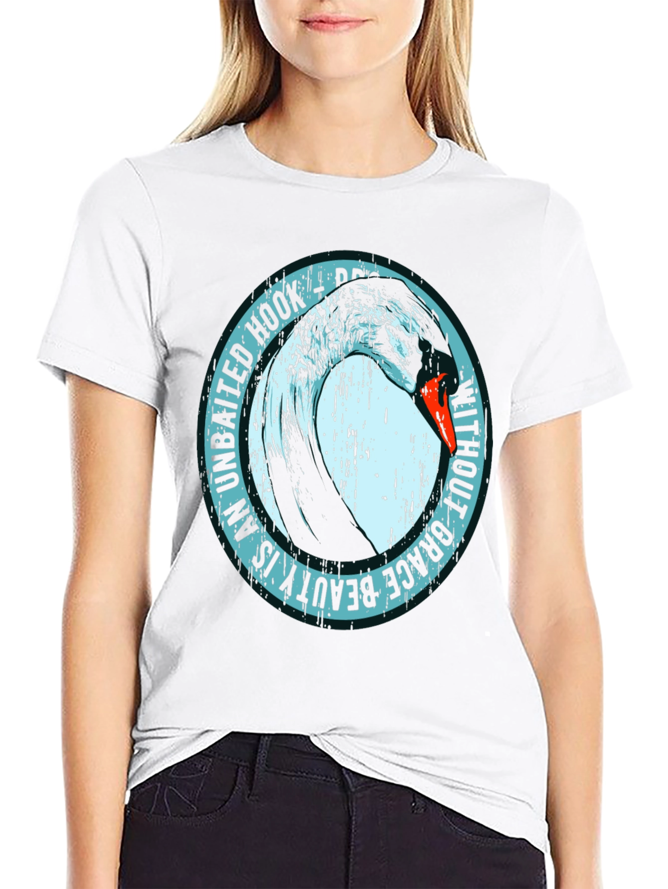 Unbaited Hook Beauty Graphic Tee - Black