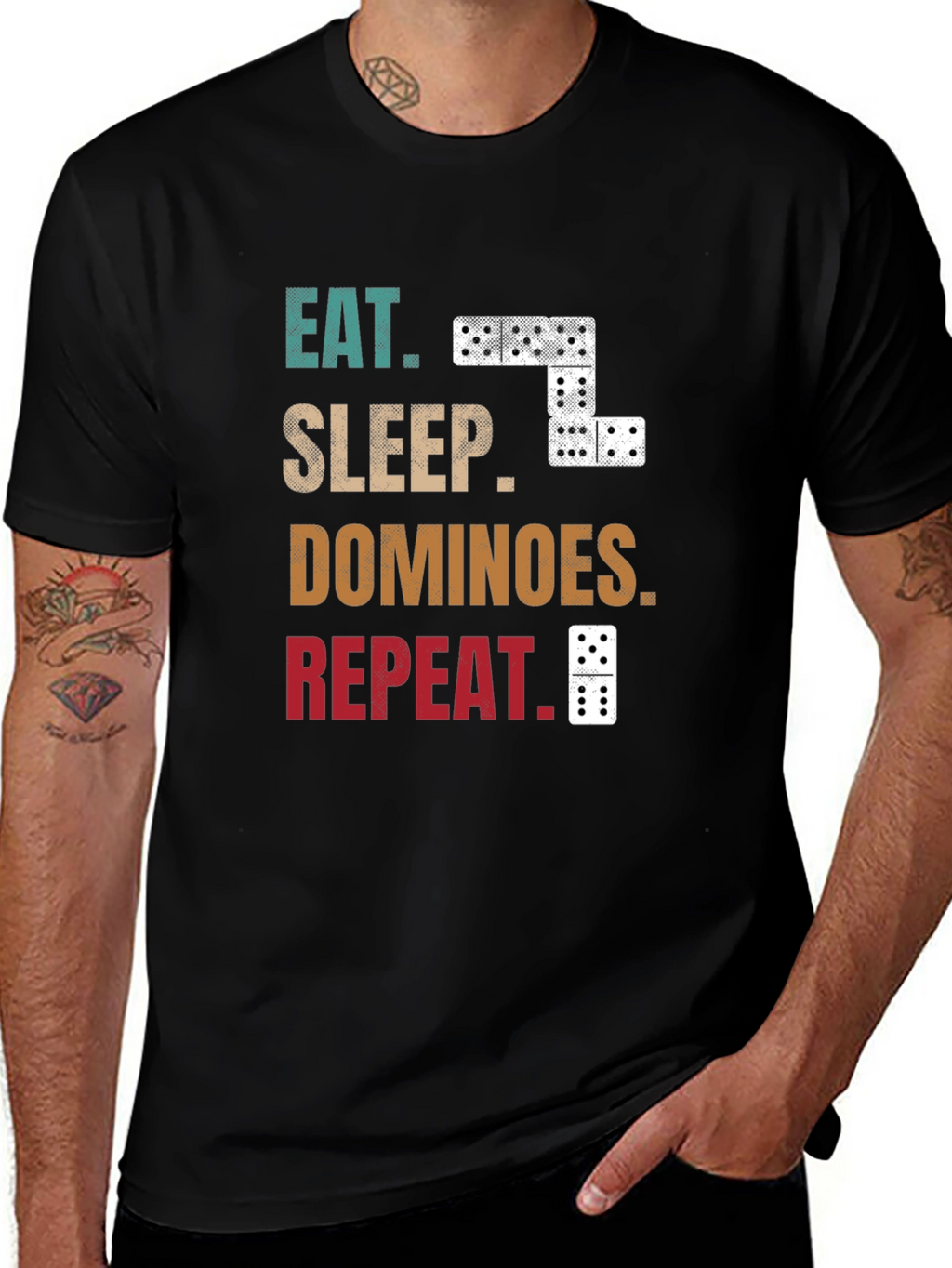 Eat Sleep Dominoes Repeat T-Shirt