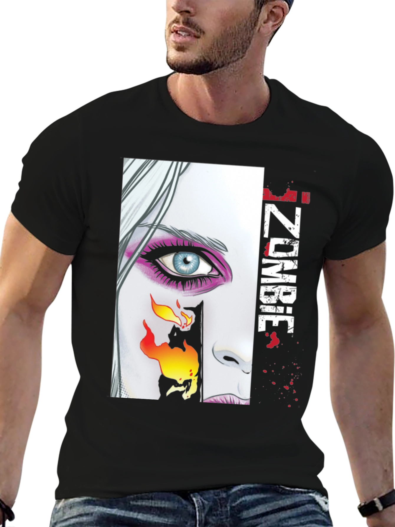 IZombie Graphic Print Black T-Shirt